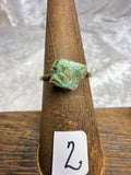 One-of-a-Kind Raw Turquoise Ring #2 | Handmade Adjustable Hypoallergenic Crystal Jewelry