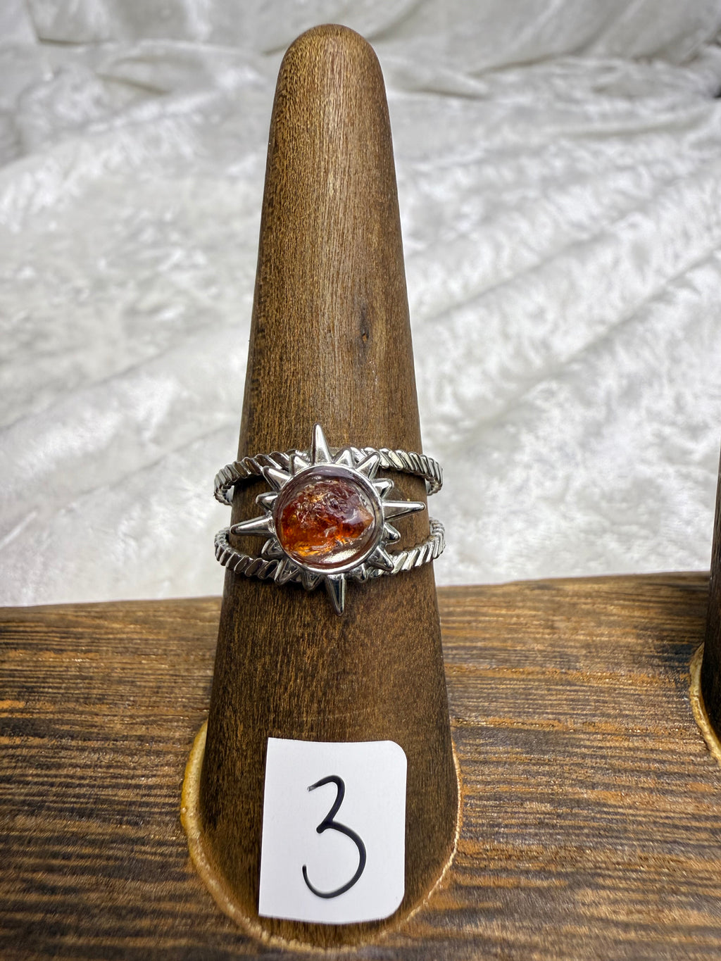 One-of-a-Kind Raw Garnet Ring #3 | Handmade Adjustable Hypoallergenic Crystal Jewelry