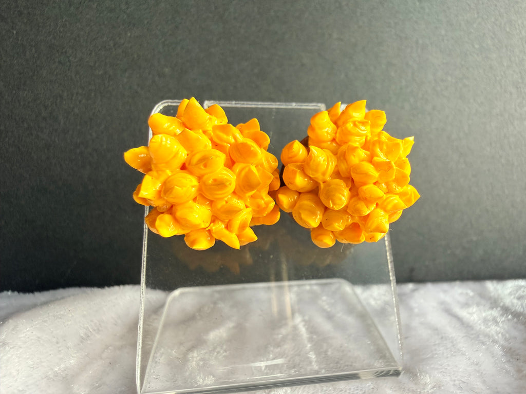 Dandelion Floral Sculpture Earrings