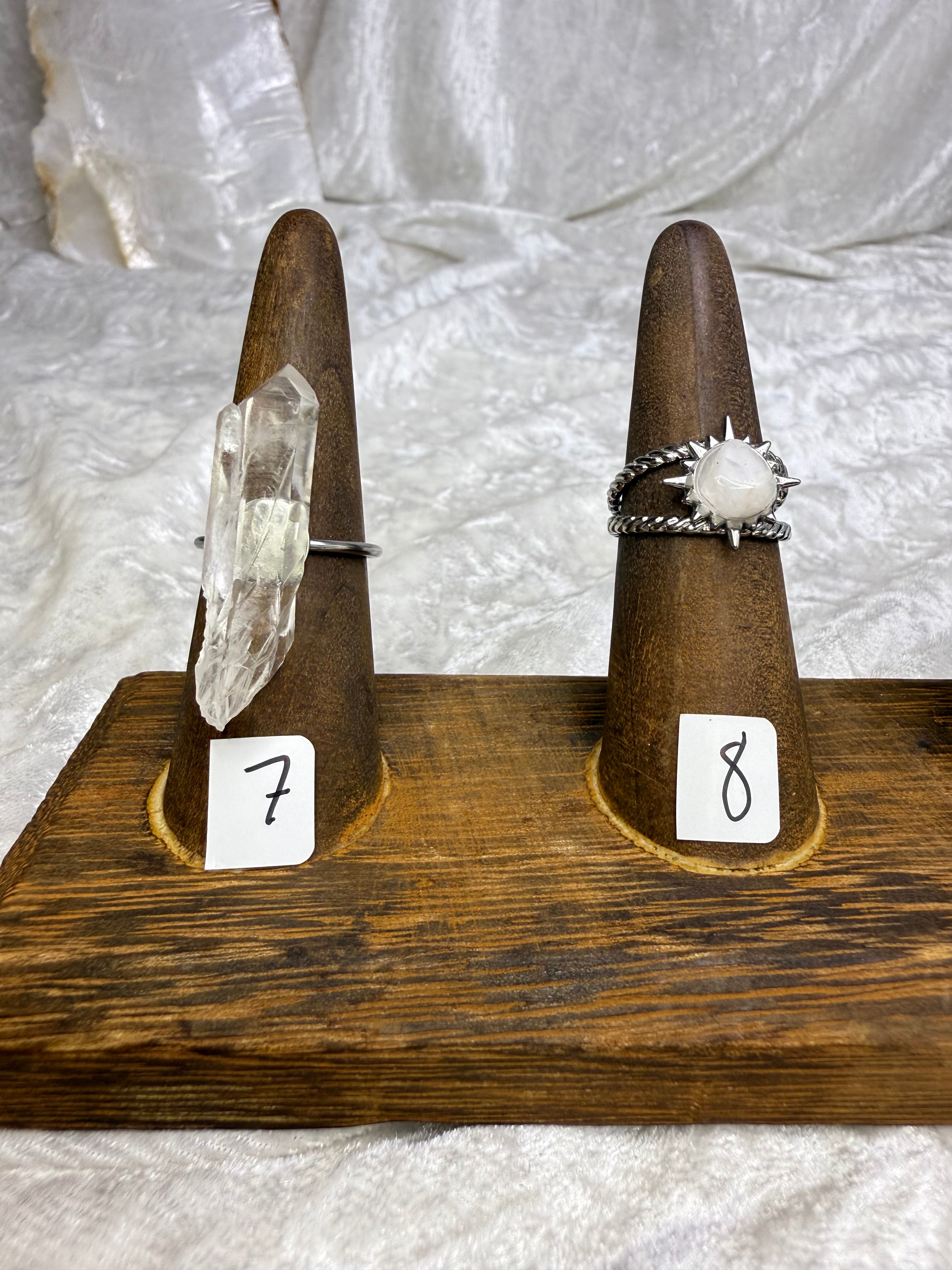 One-of-a-Kind Raw Clear Quartz Ring #4 | Handmade Adjustable Hypoallergenic Crystal Jewelry