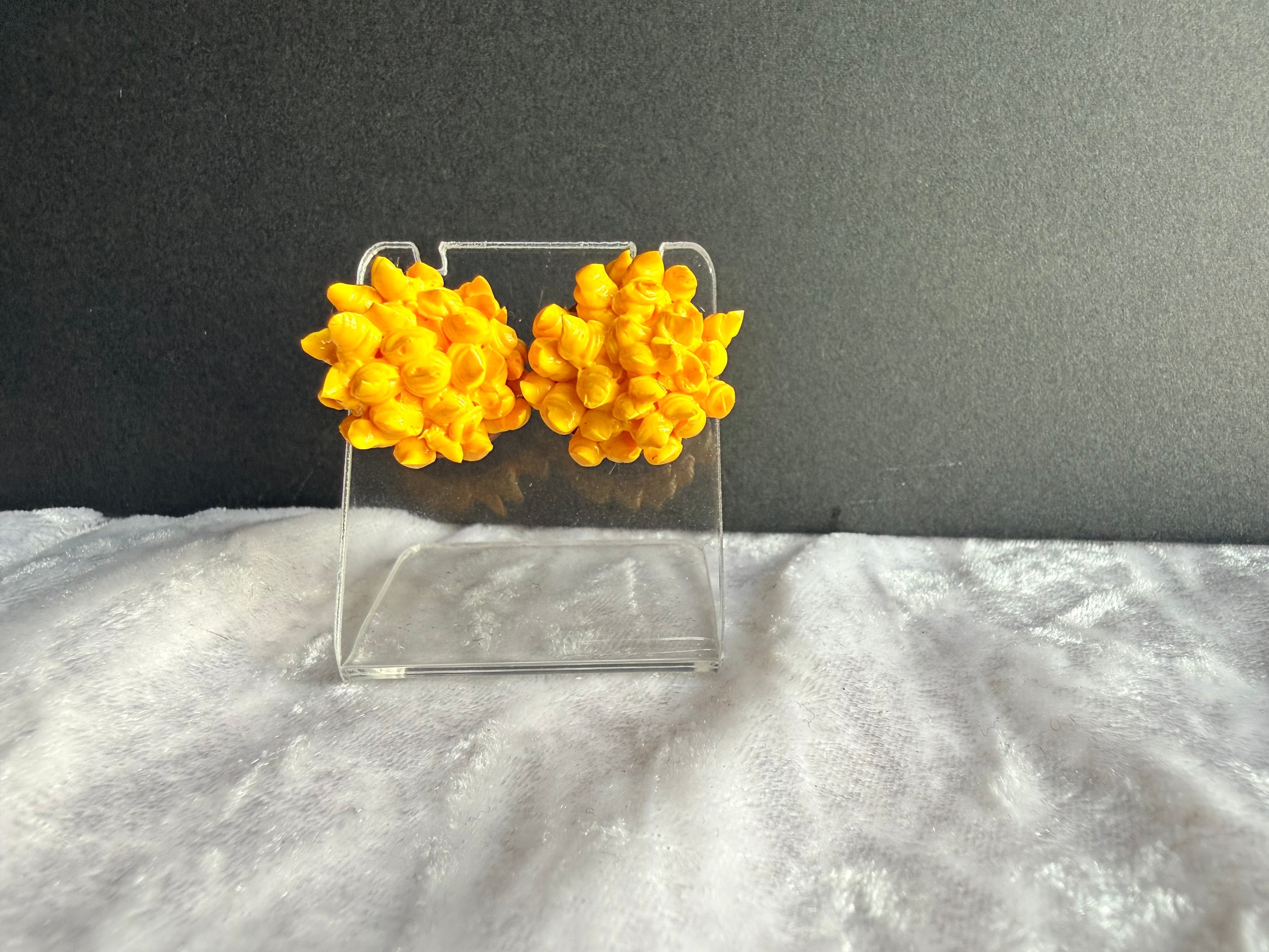 Dandelion Floral Sculpture Earrings
