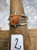 One-of-a-Kind Raw Carnelian Ring #2 | Handmade Adjustable Hypoallergenic Crystal Jewelry