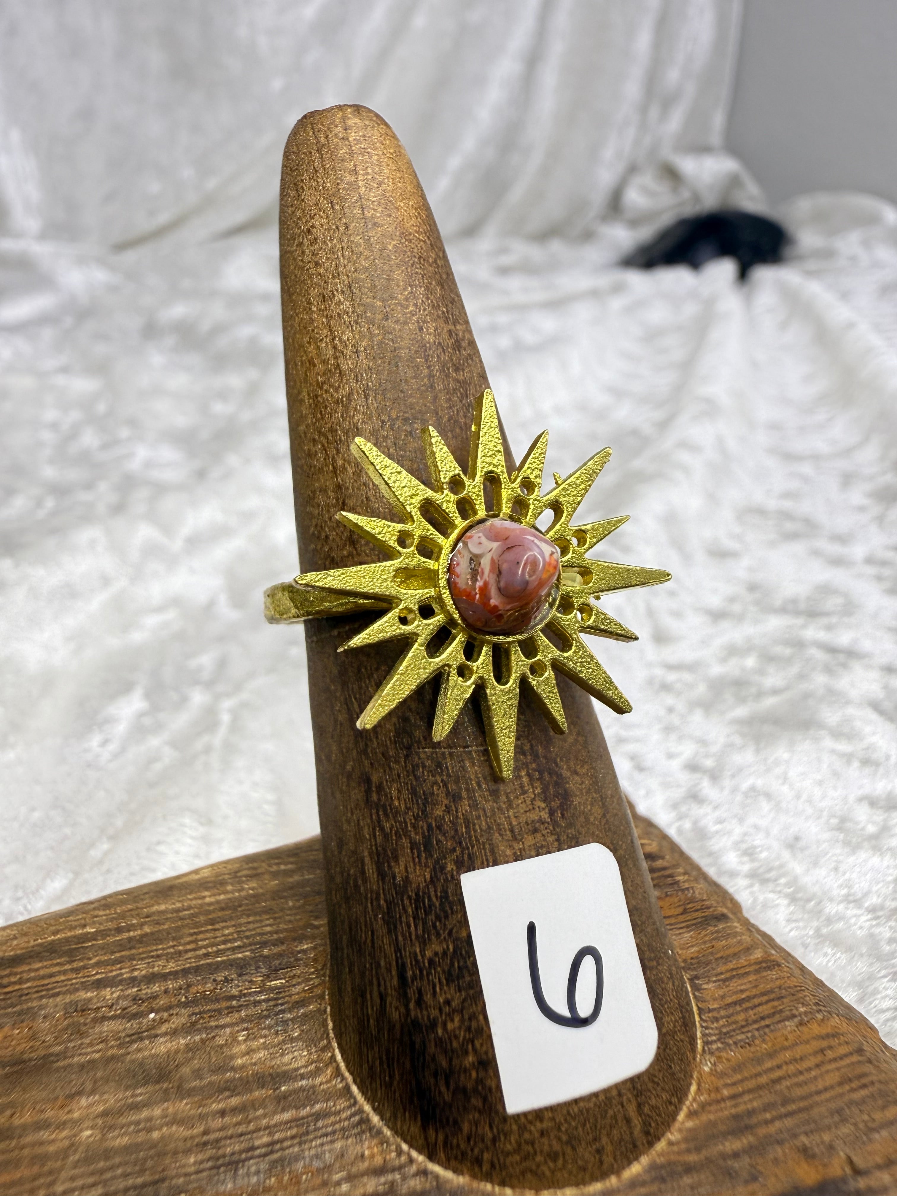 One-of-a-Kind Raw Carnelian Ring #6 | Handmade Adjustable Hypoallergenic Crystal Jewelry