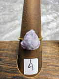 One-of-a-Kind Raw Lepidolite Ring #4 | Handmade Adjustable Hypoallergenic Crystal Jewelry
