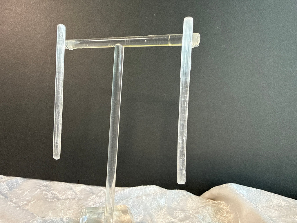 Raw Selenite Wand Crystal Earrings - Metal free