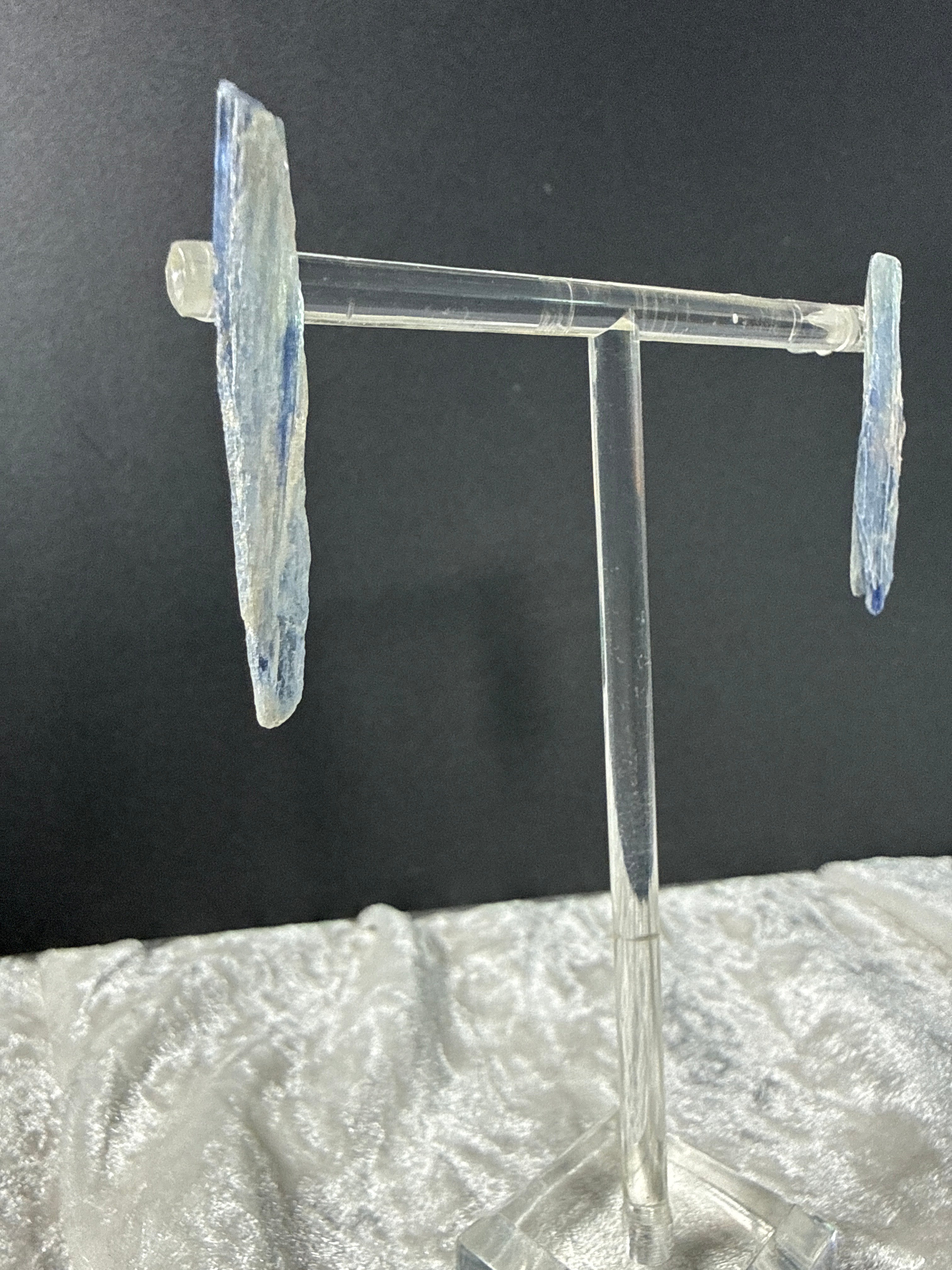 Raw Kyanite Crystal Earrings - Metal Free