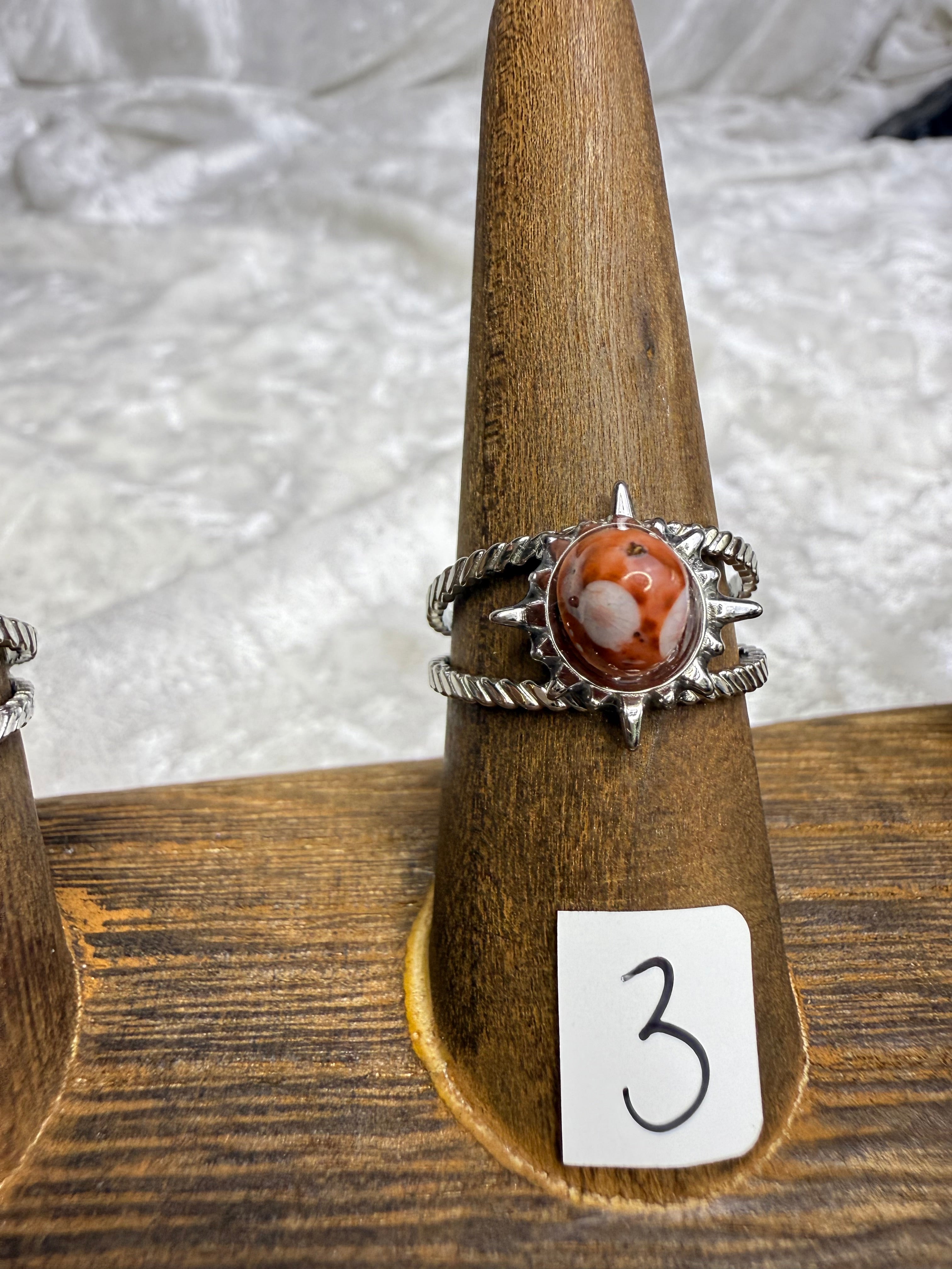 One-of-a-Kind Raw Carnelian Ring #3 | Handmade Adjustable Hypoallergenic Crystal Jewelry