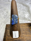 One-of-a-Kind Raw Lapis Lazuli Ring #1 | Handmade Adjustable Hypoallergenic Crystal Jewelry