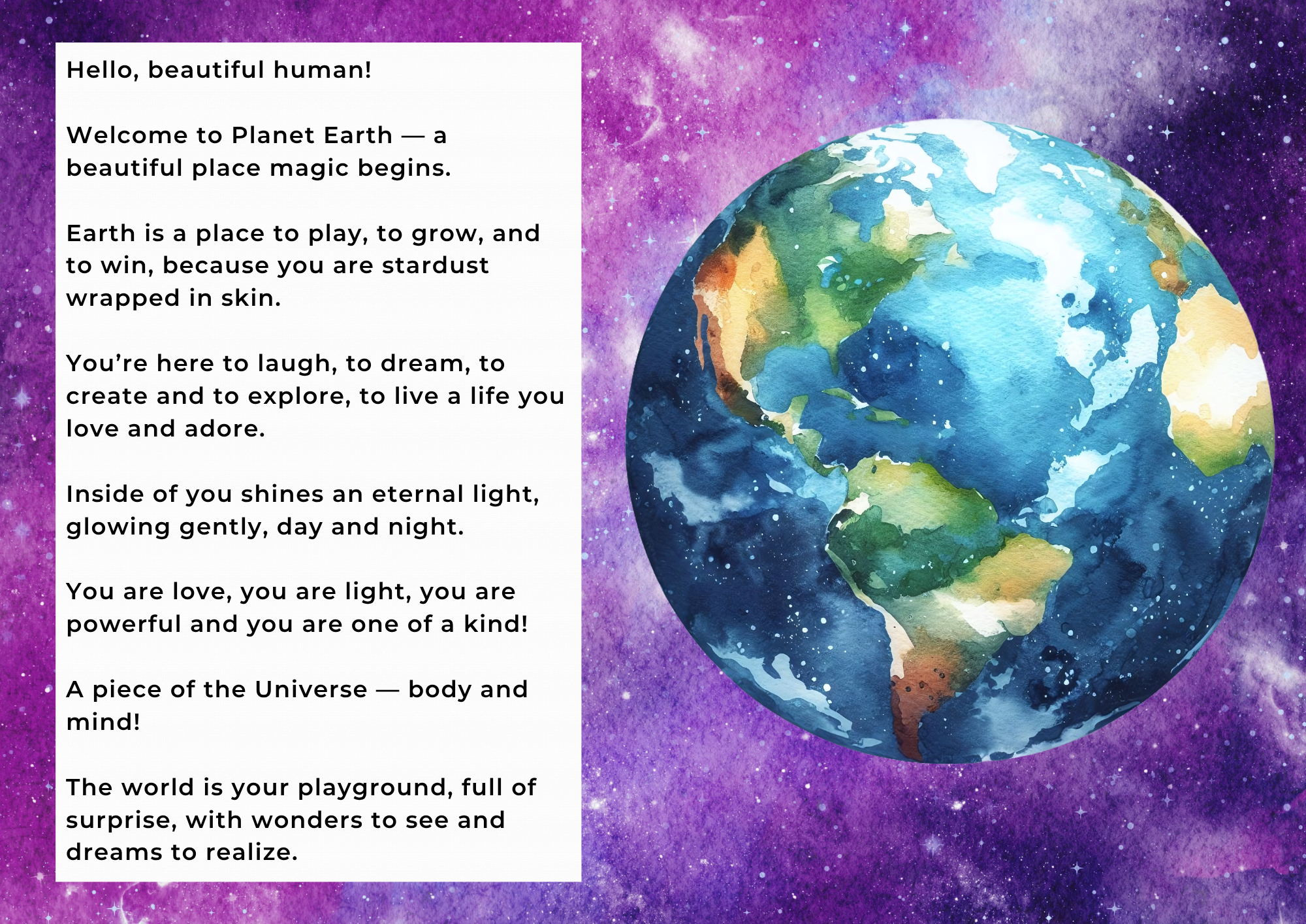 Welcome To Planet Earth | The Book For New Humans On Earth