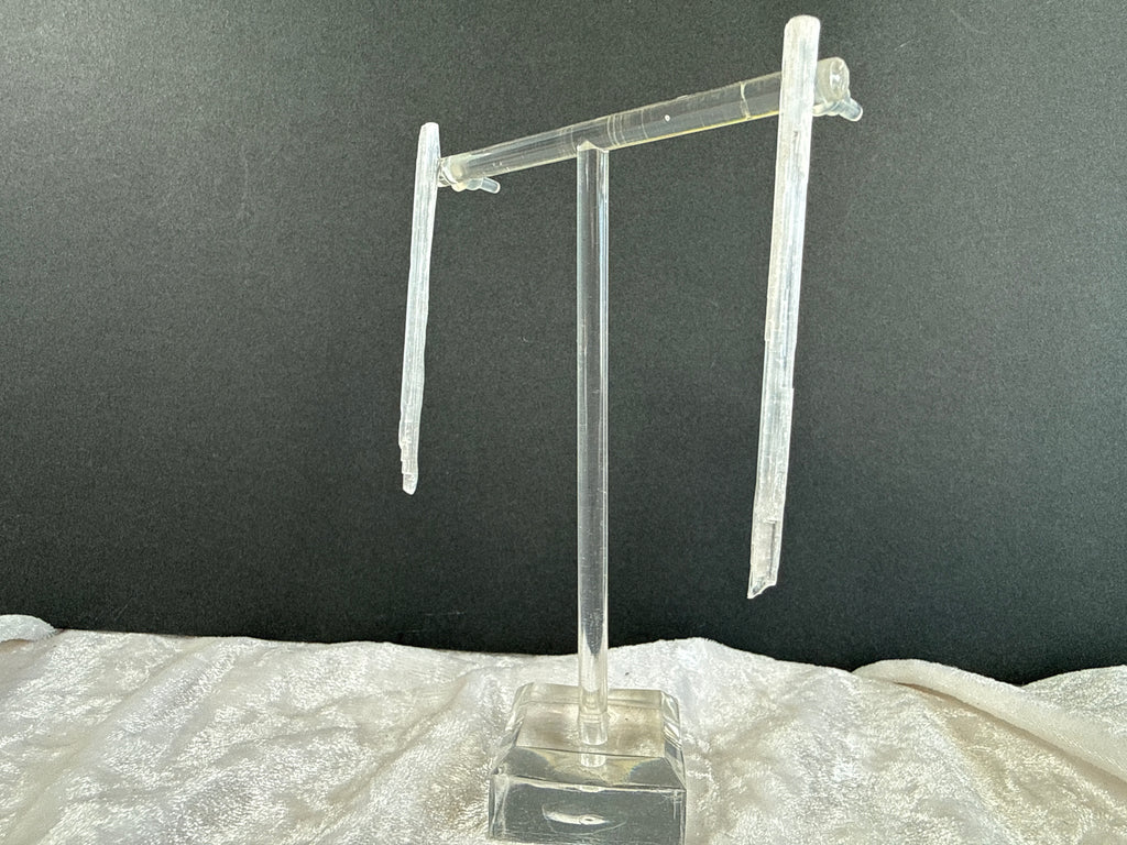 Raw Selenite Wand Crystal Earrings
