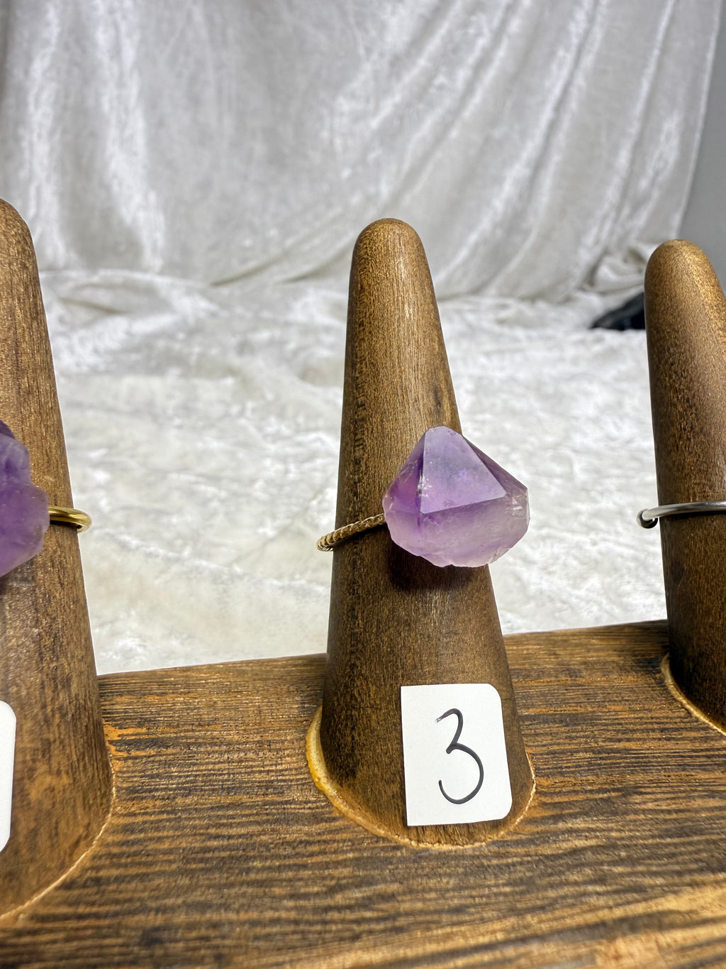 One-of-a-Kind Raw Amethyst Ring #3 | Handmade Adjustable Hypoallergenic Crystal Jewelry