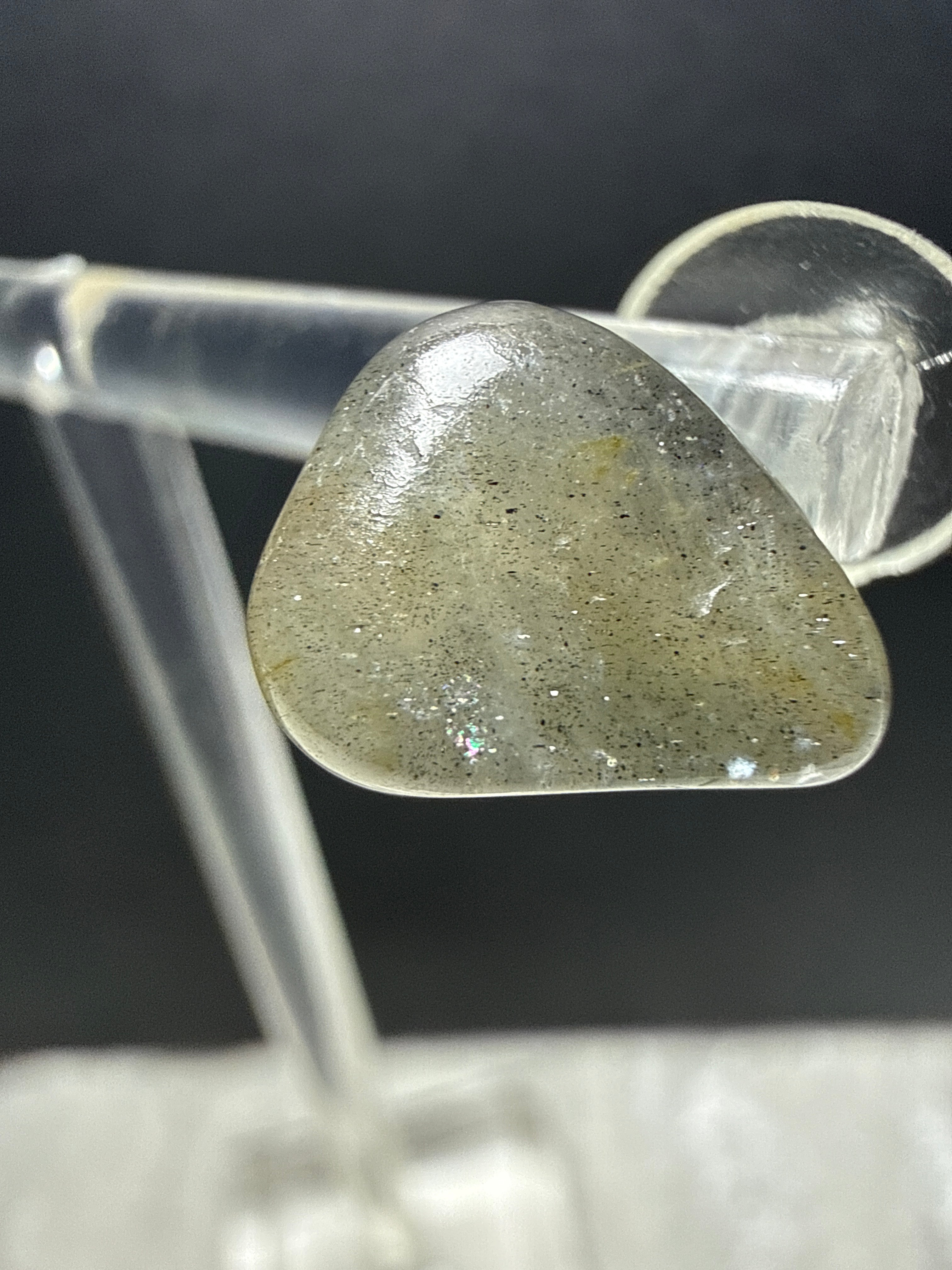 Natural Labradorite Crystal Earrings