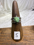 One-of-a-Kind Raw Turquoise Ring #5 | Handmade Adjustable Hypoallergenic Crystal Jewelry