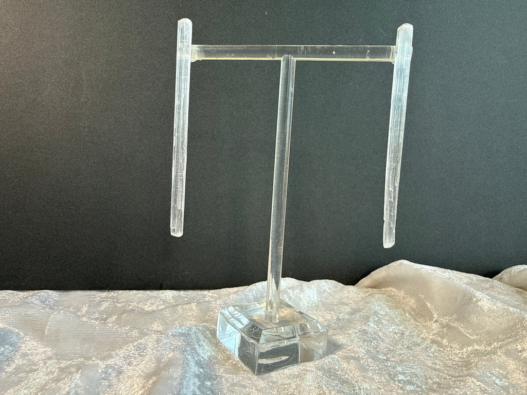Raw Selenite Wand Crystal Earrings