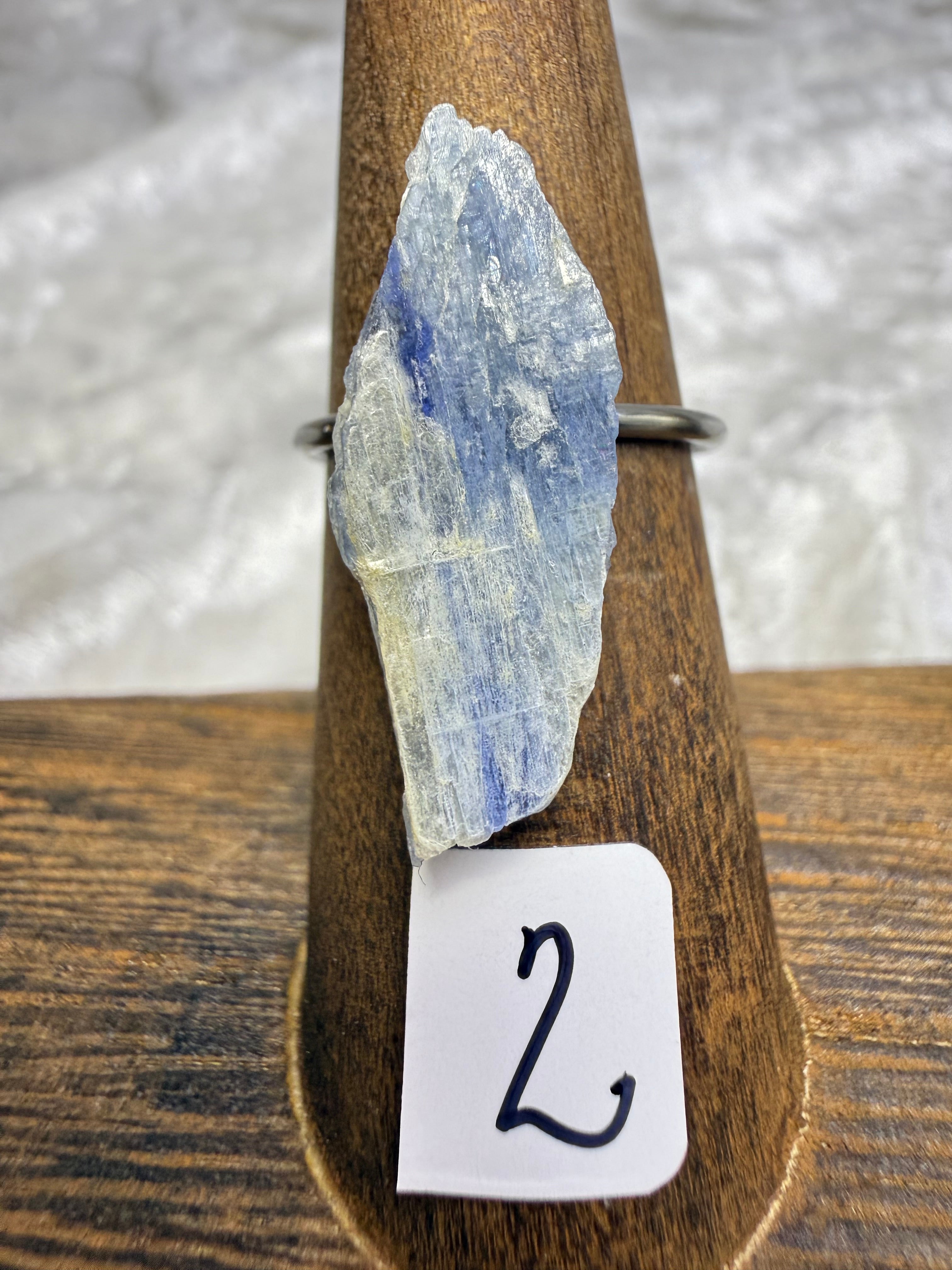 One-of-a-Kind Raw Kyanite Ring #2 | Handmade Adjustable Hypoallergenic Crystal Jewelry
