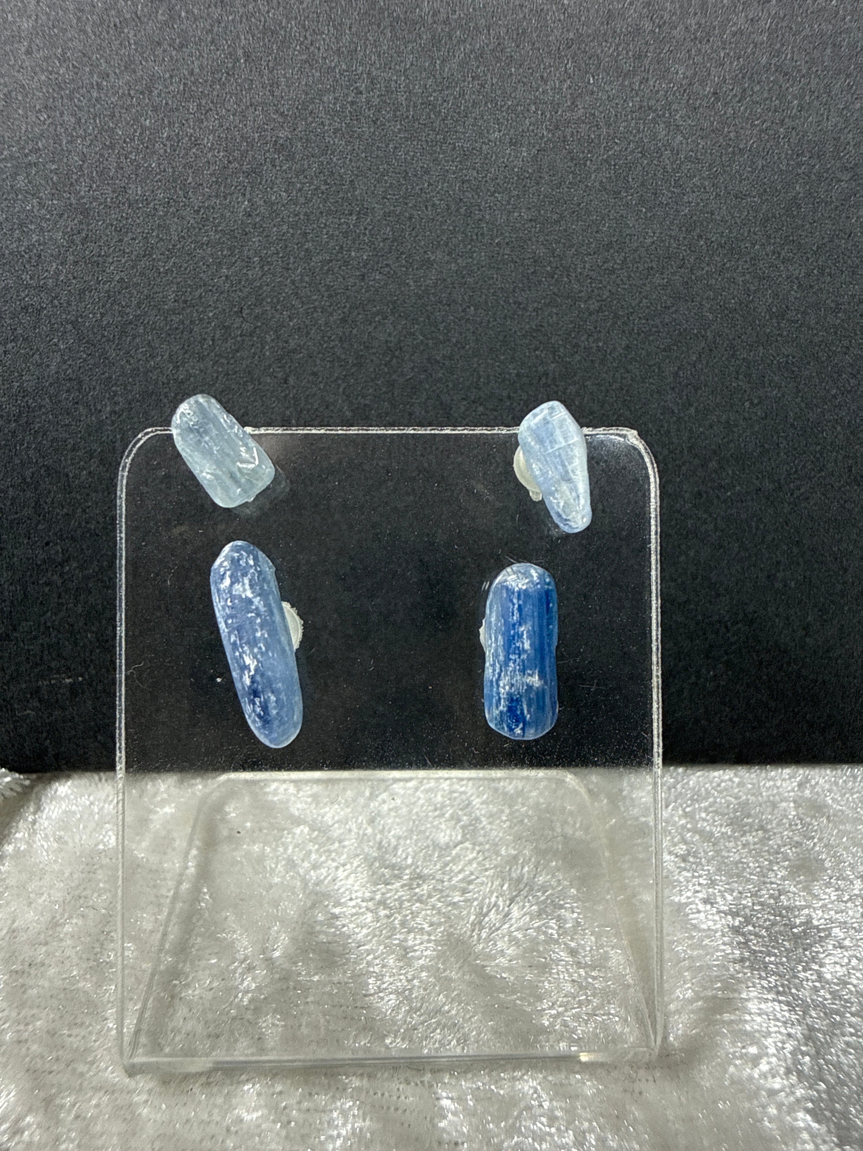 Raw Kyanite Crystal Earrings - Metal Free