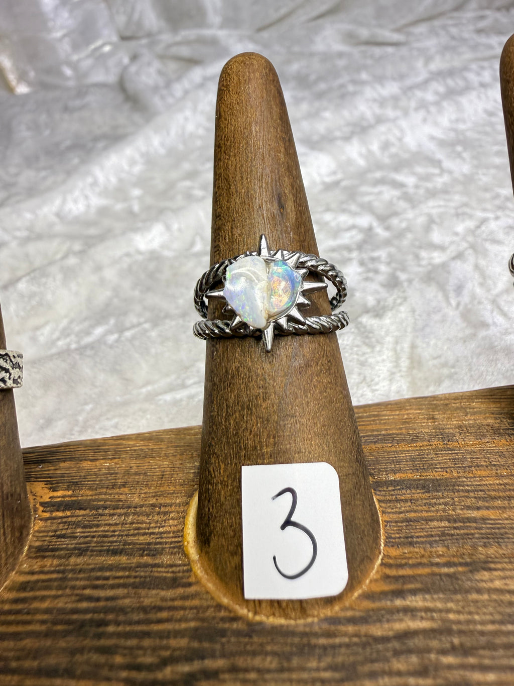 One-of-a-Kind Raw Opal Ring #3 | Handmade AdjustableHypoallergenic Crystal Jewelry