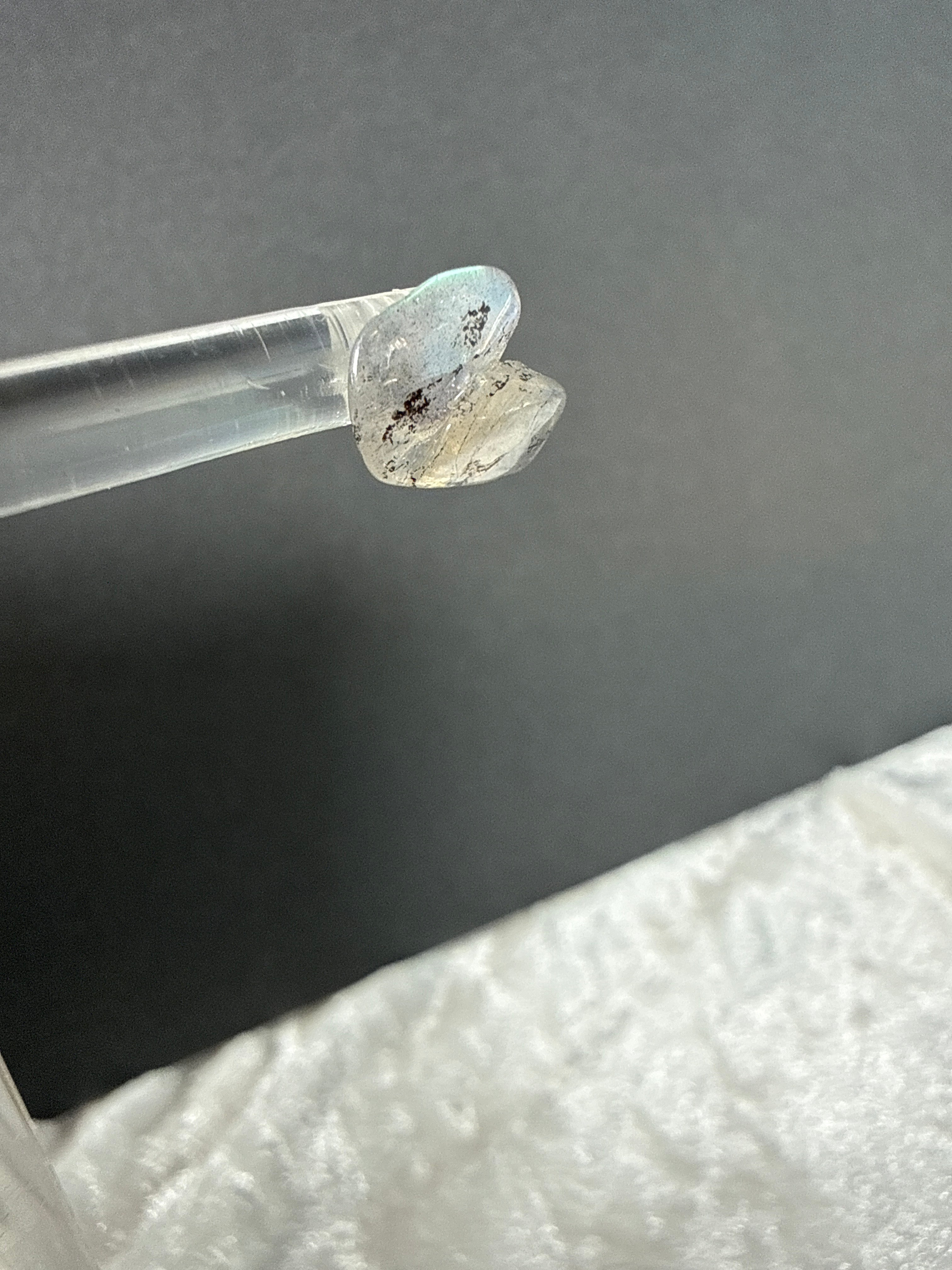 Natural Labradorite Crystal Earrings