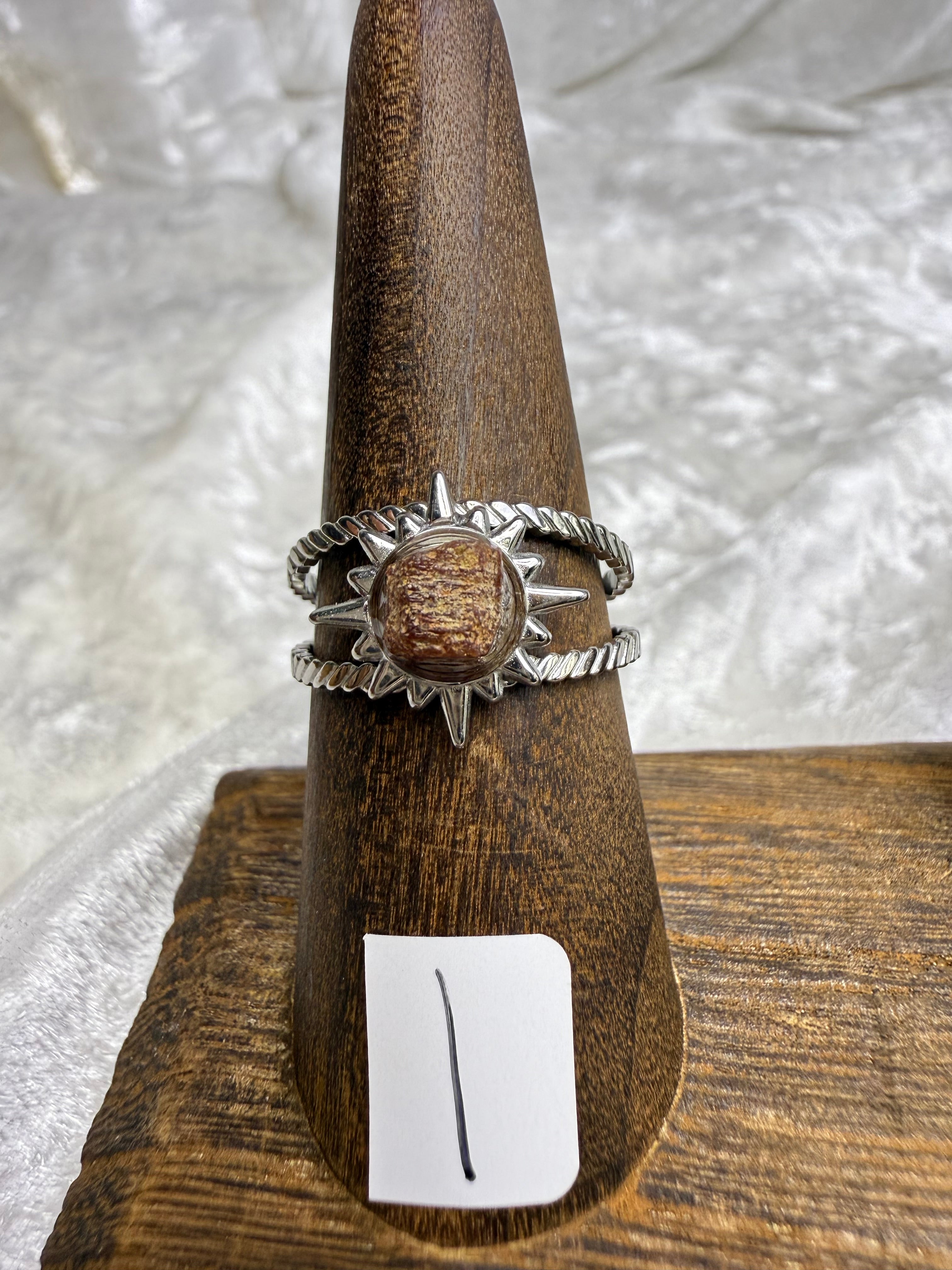 One-of-a-Kind Raw Ruby Ring #1 | Handmade Adjustable Hypoallergenic Crystal Jewelry