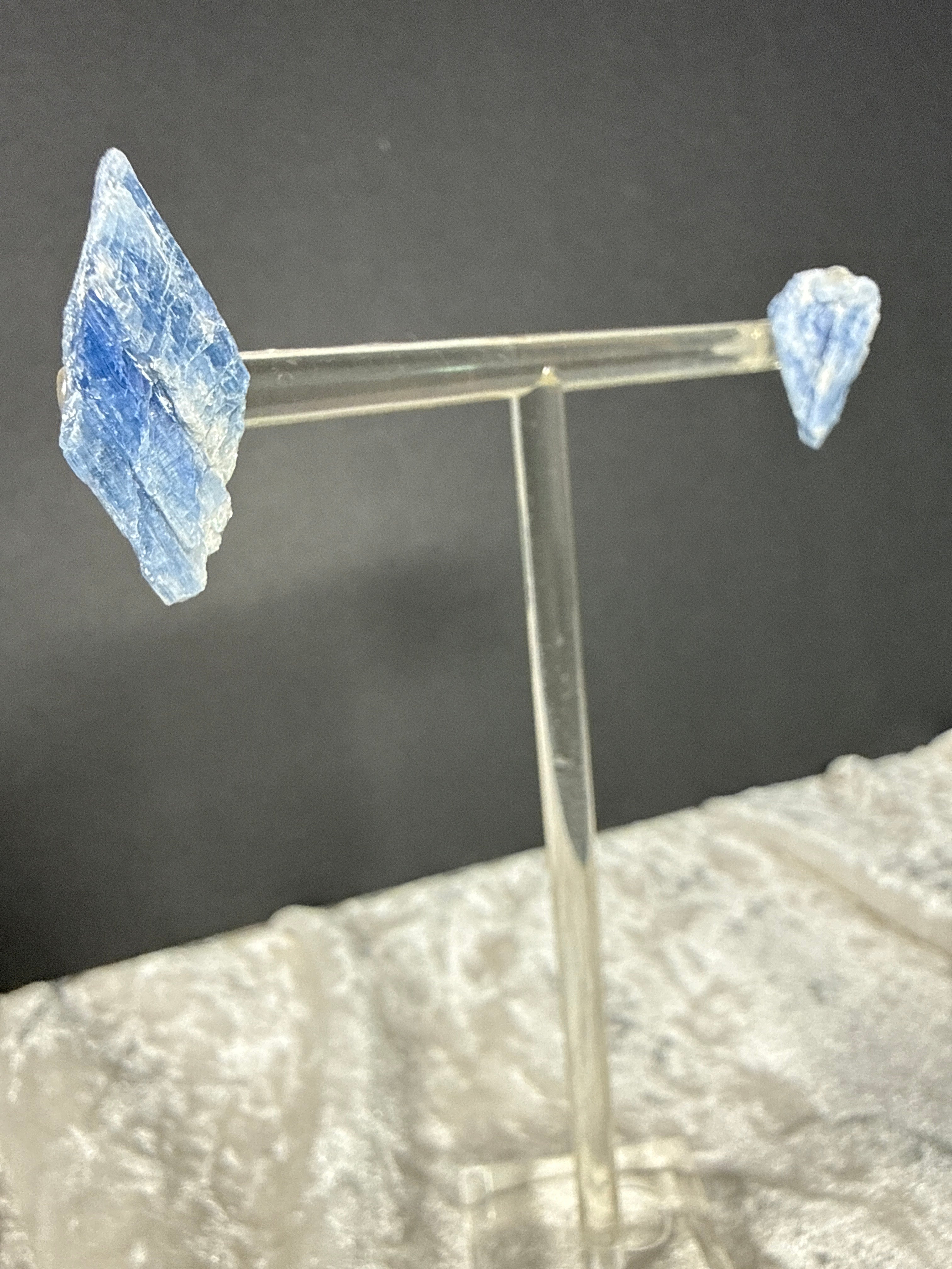 Raw Kyanite Crystal Earrings - Metal Free