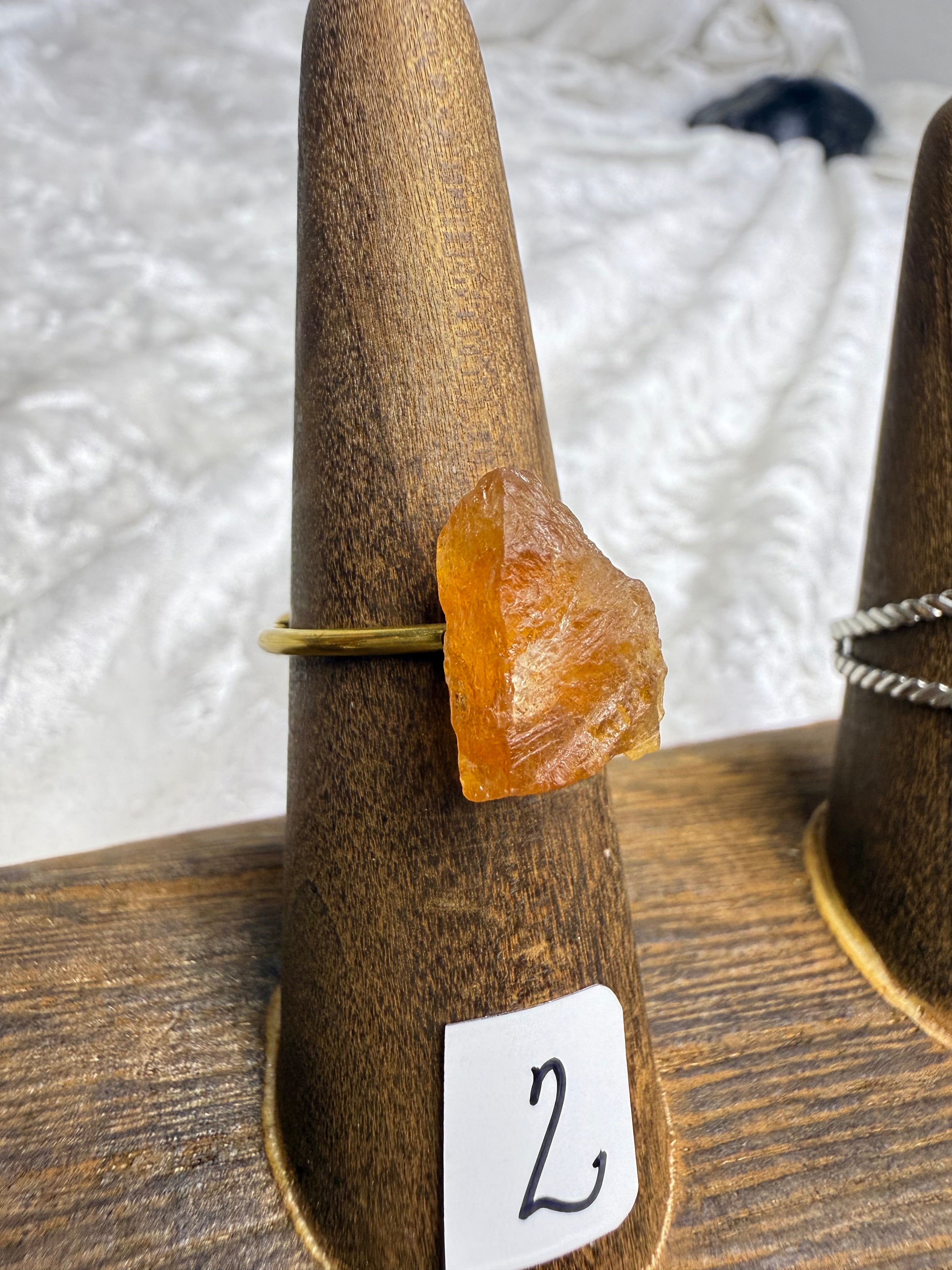 One-of-a-Kind Raw Garnet Ring #2 | Handmade Adjustable Hypoallergenic Crystal Jewelry