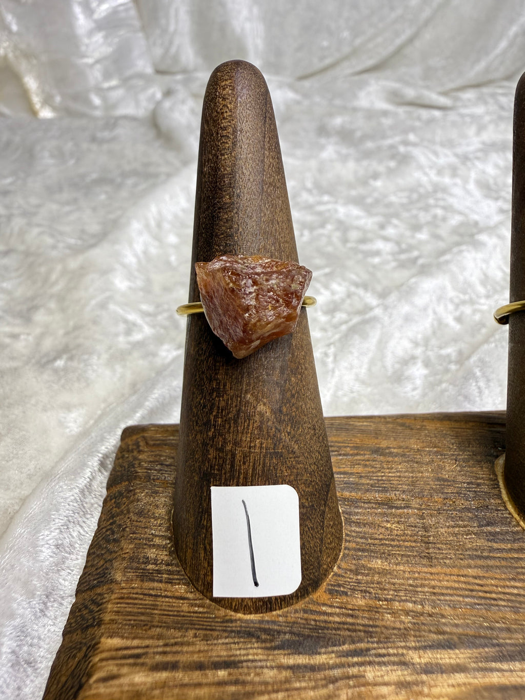 One-of-a-Kind Raw Garnet Ring #1 | Handmade Adjustable Hypoallergenic Crystal Jewelry