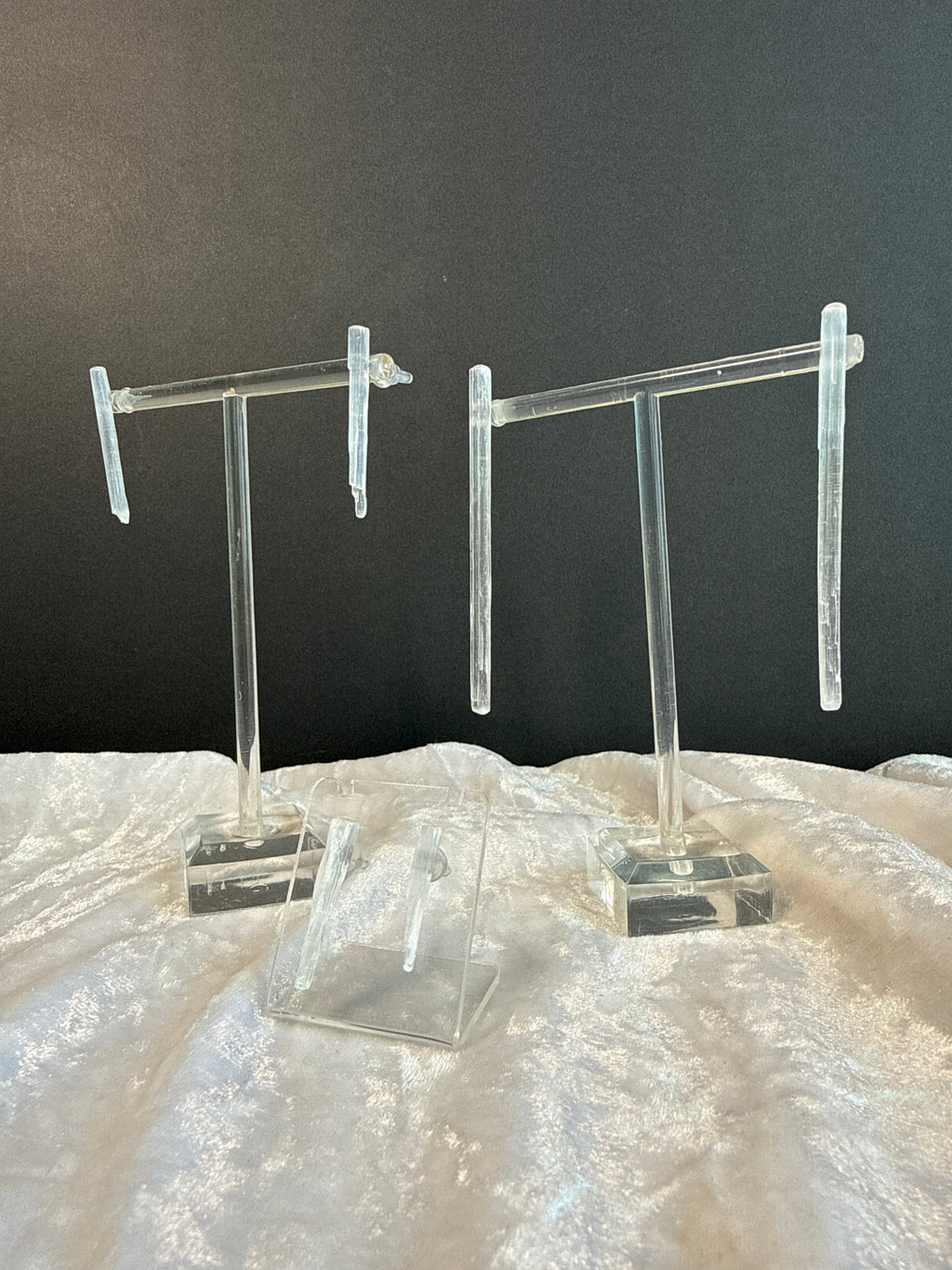 Raw Selenite Wand Crystal Earrings