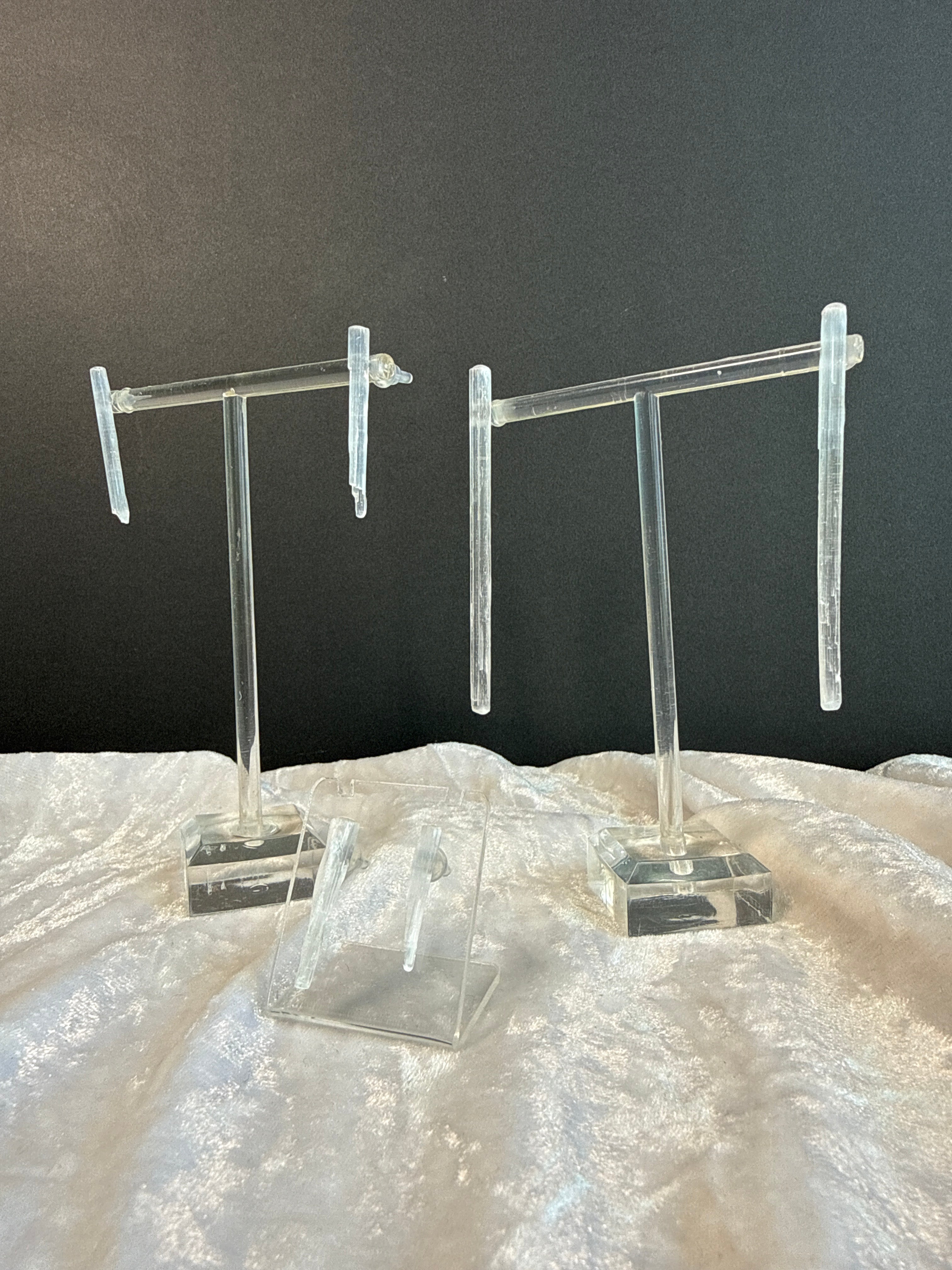 Raw Selenite Wand Crystal Earrings