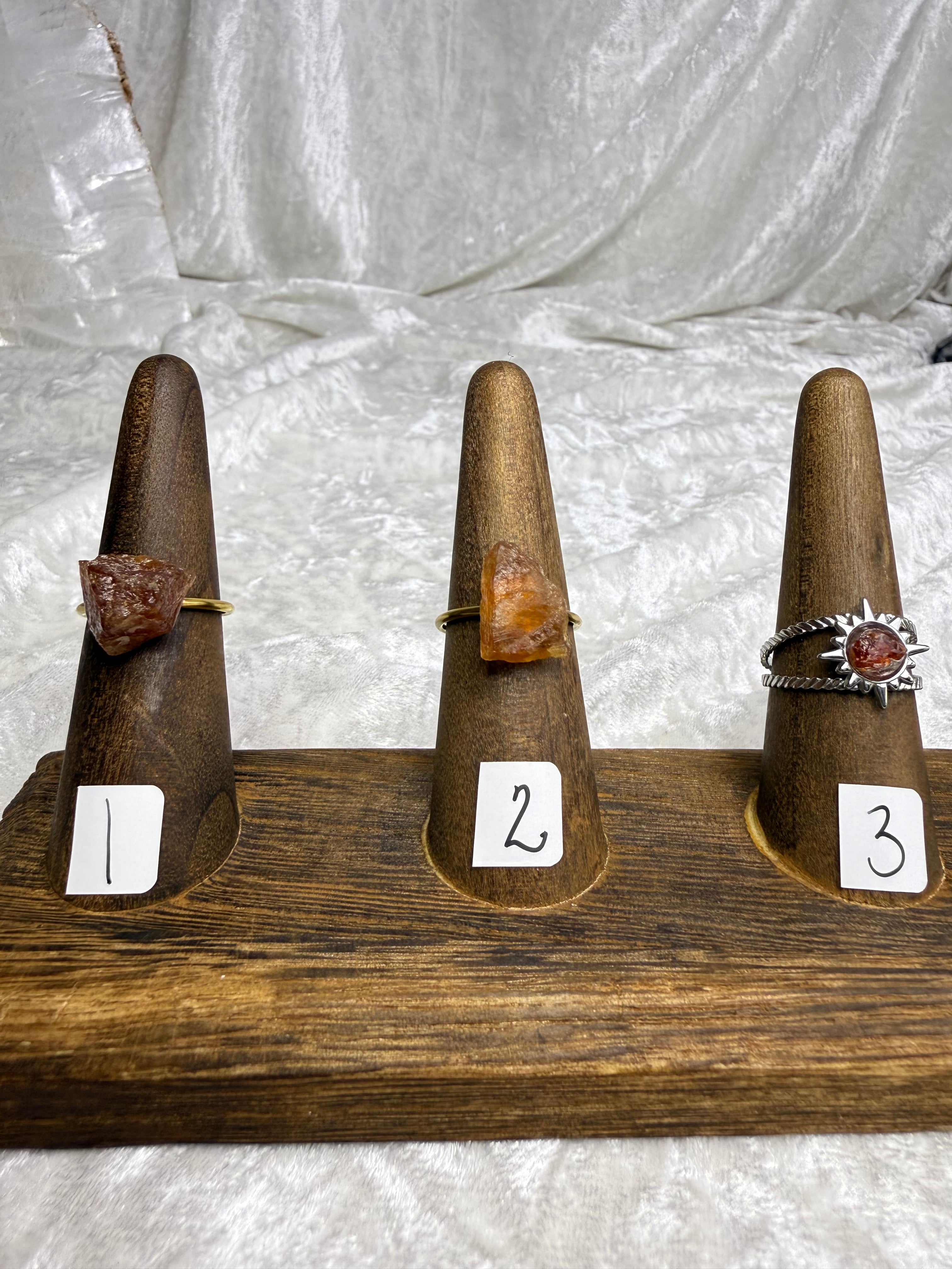 One-of-a-Kind Raw Garnet Ring #1 | Handmade Adjustable Hypoallergenic Crystal Jewelry