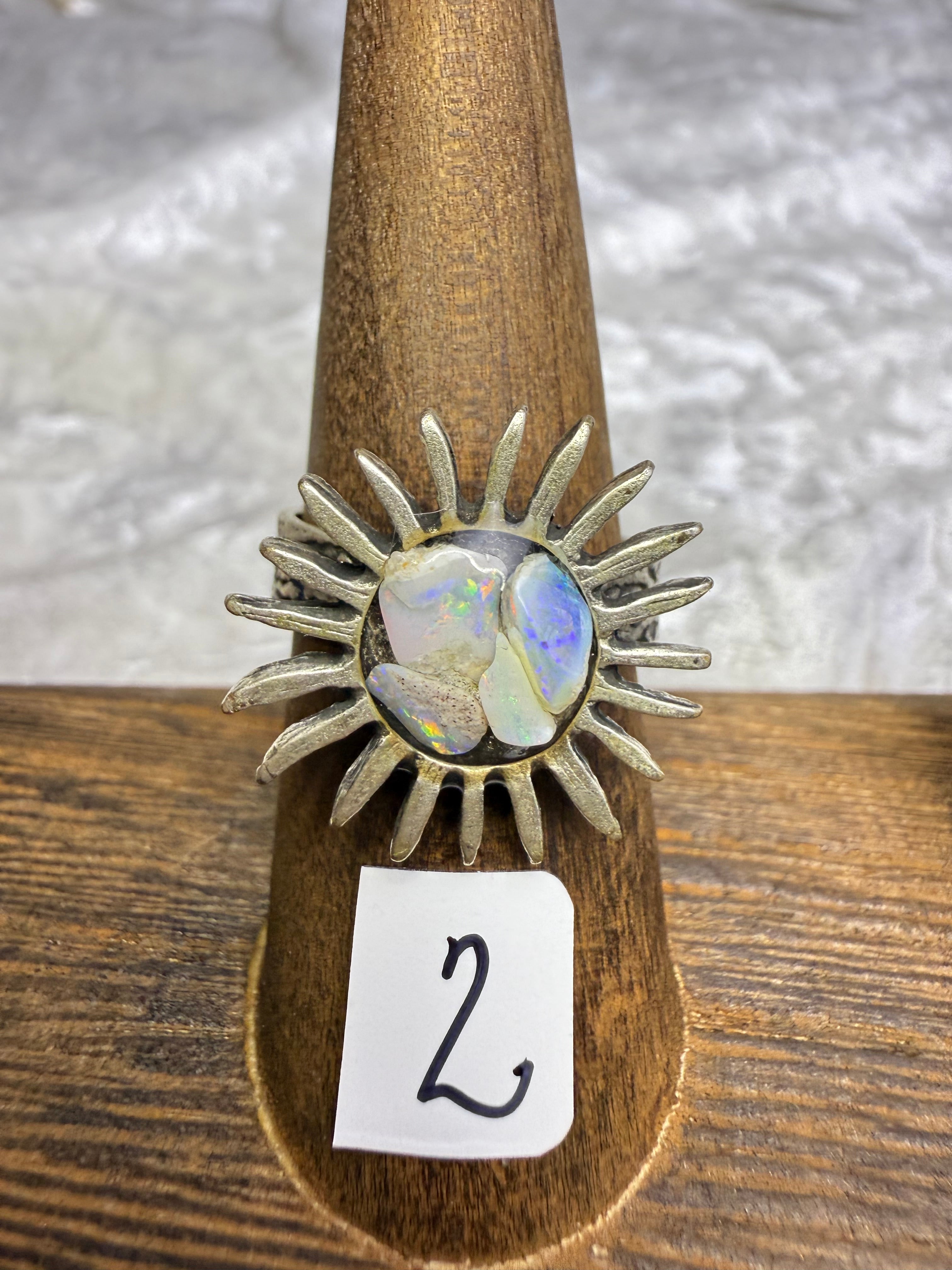 One-of-a-Kind Raw Opal Ring #2 | Handmade Hypoallergenic Crystal Jewelry