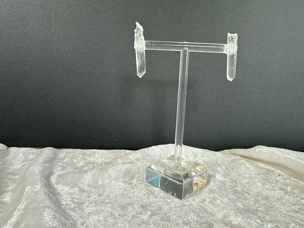 Clear Quartz Raw Crystal Earrings