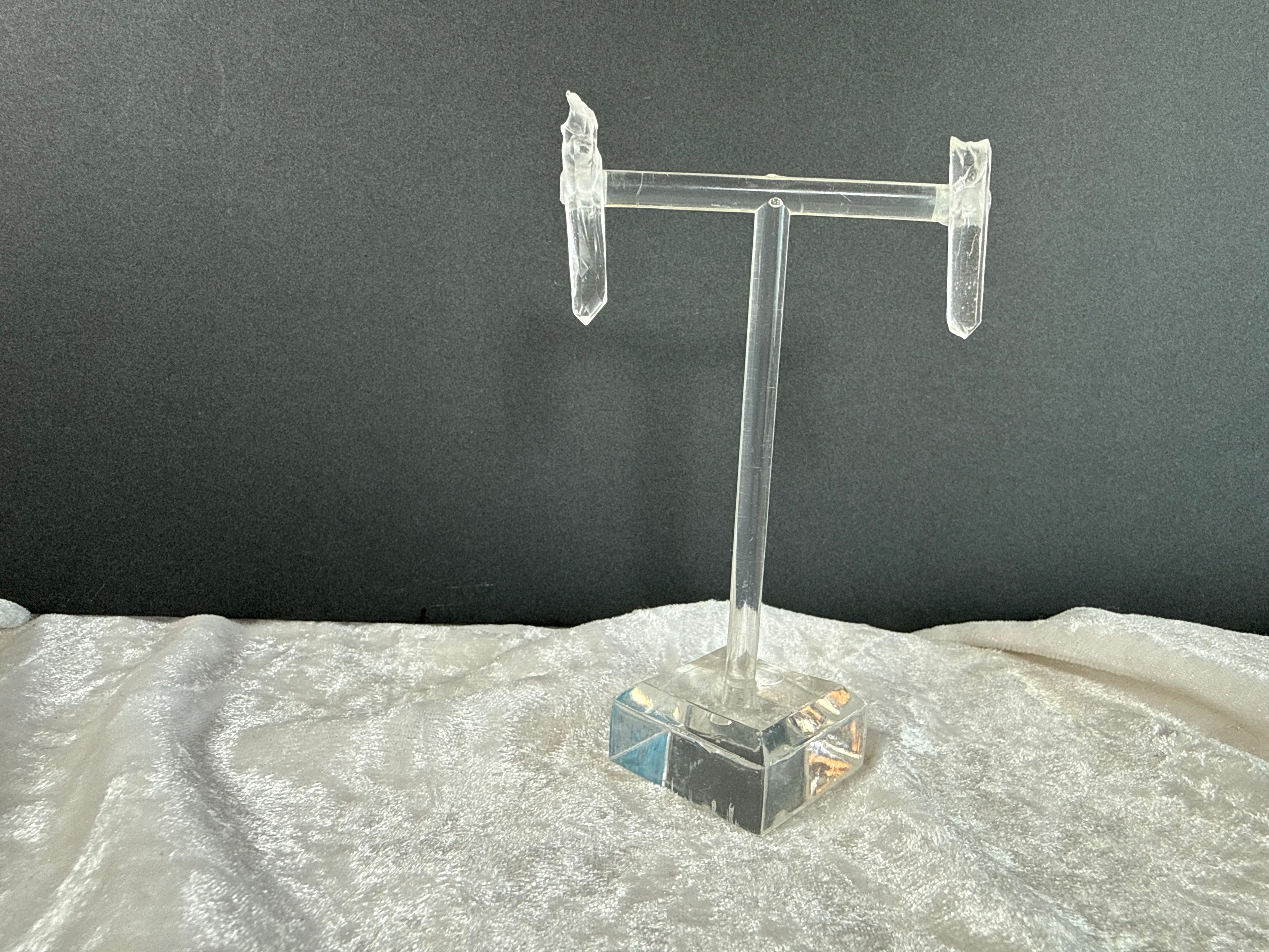 Clear Quartz Raw Crystal Earrings