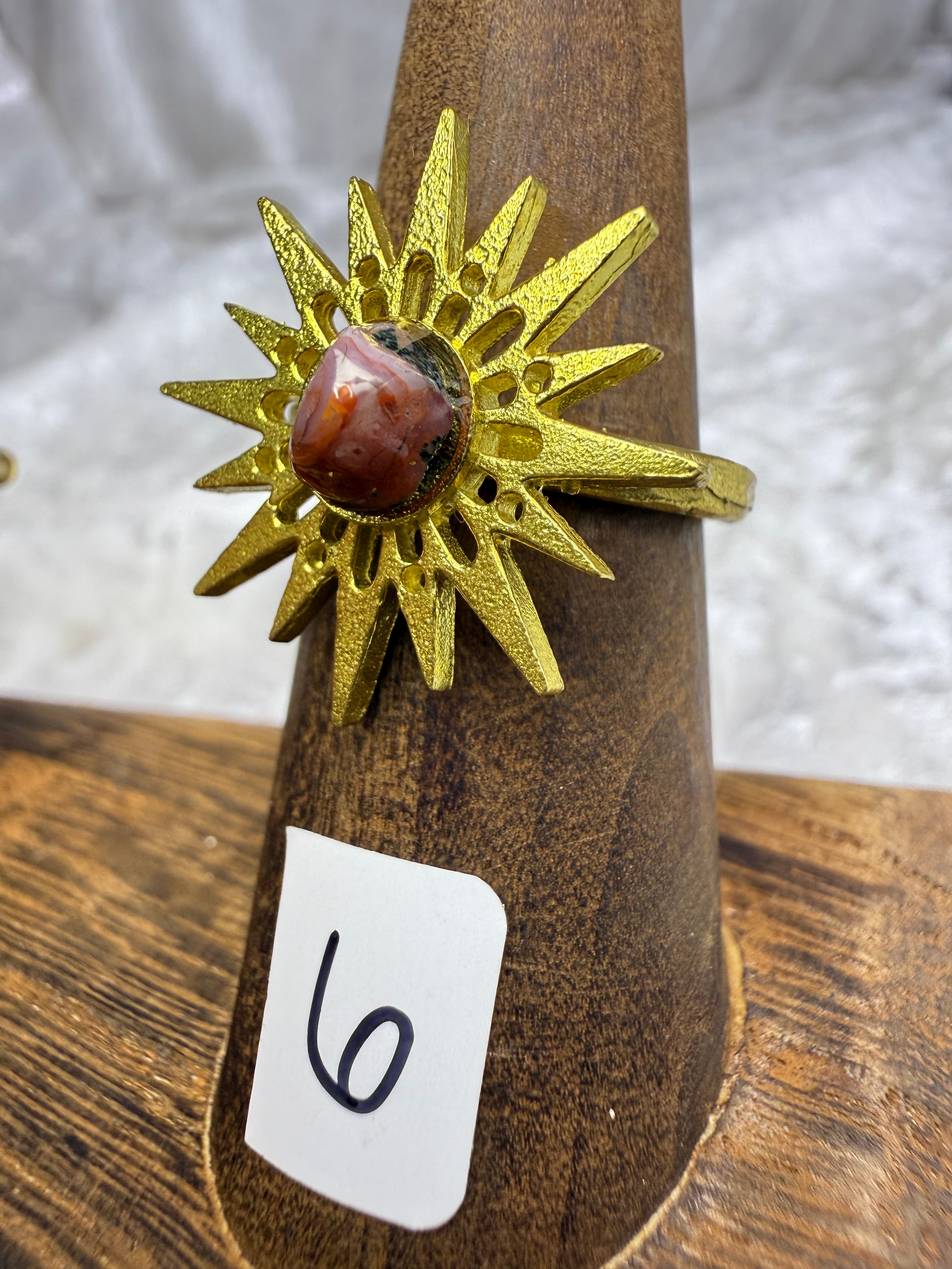 One-of-a-Kind Raw Carnelian Ring #6 | Handmade Adjustable Hypoallergenic Crystal Jewelry