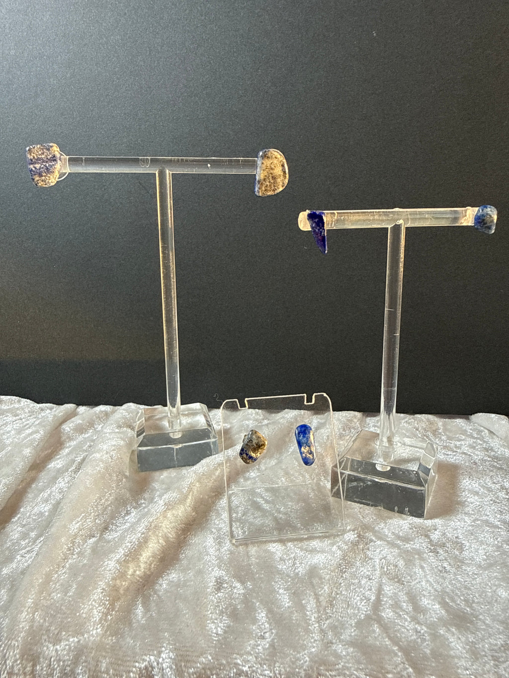 Natural Lapis Lazuli Crystal Earrings