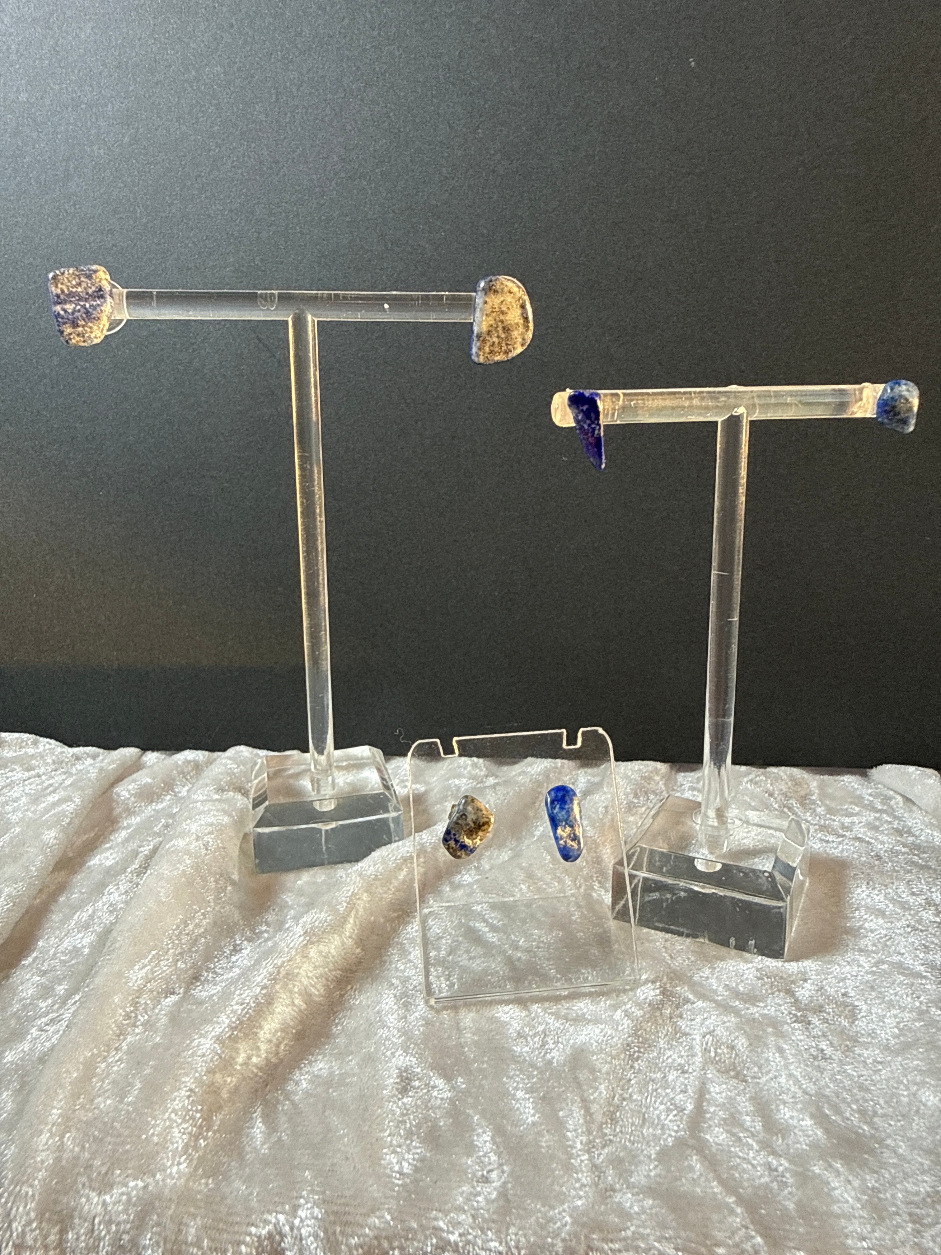 Natural Lapis Lazuli Crystal Earrings