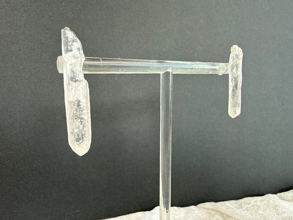 Clear Quartz Raw Crystal Earrings