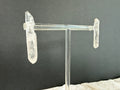 Clear Quartz Raw Crystal Earrings - Metal Free