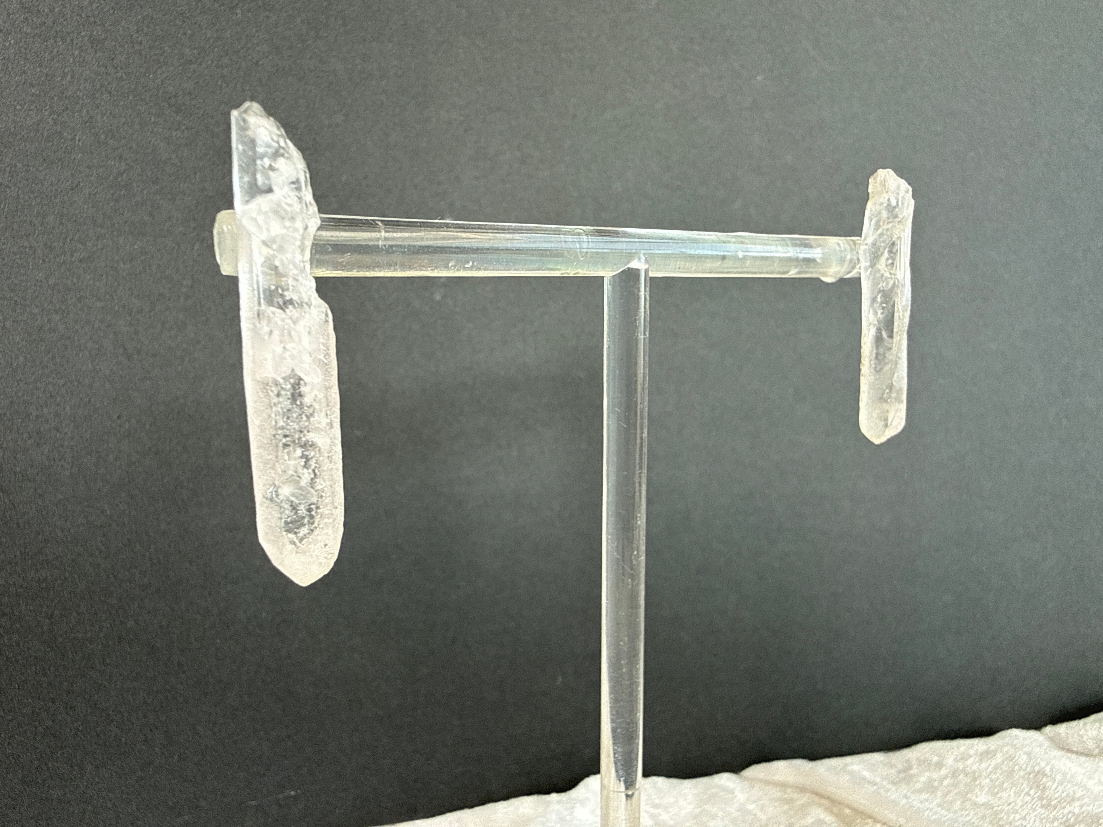 Clear Quartz Raw Crystal Earrings