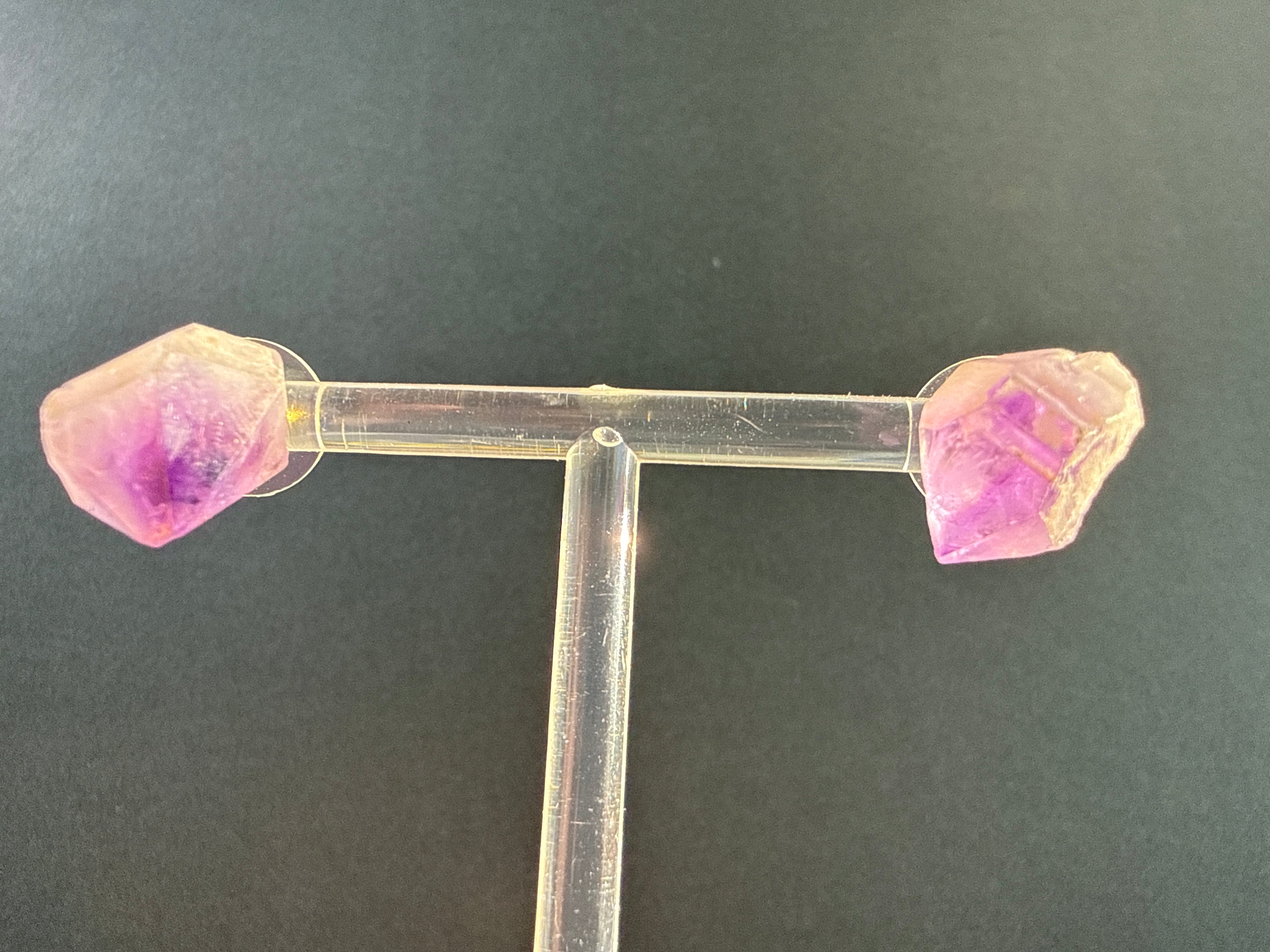 Raw Amethyst Crystal Earrings