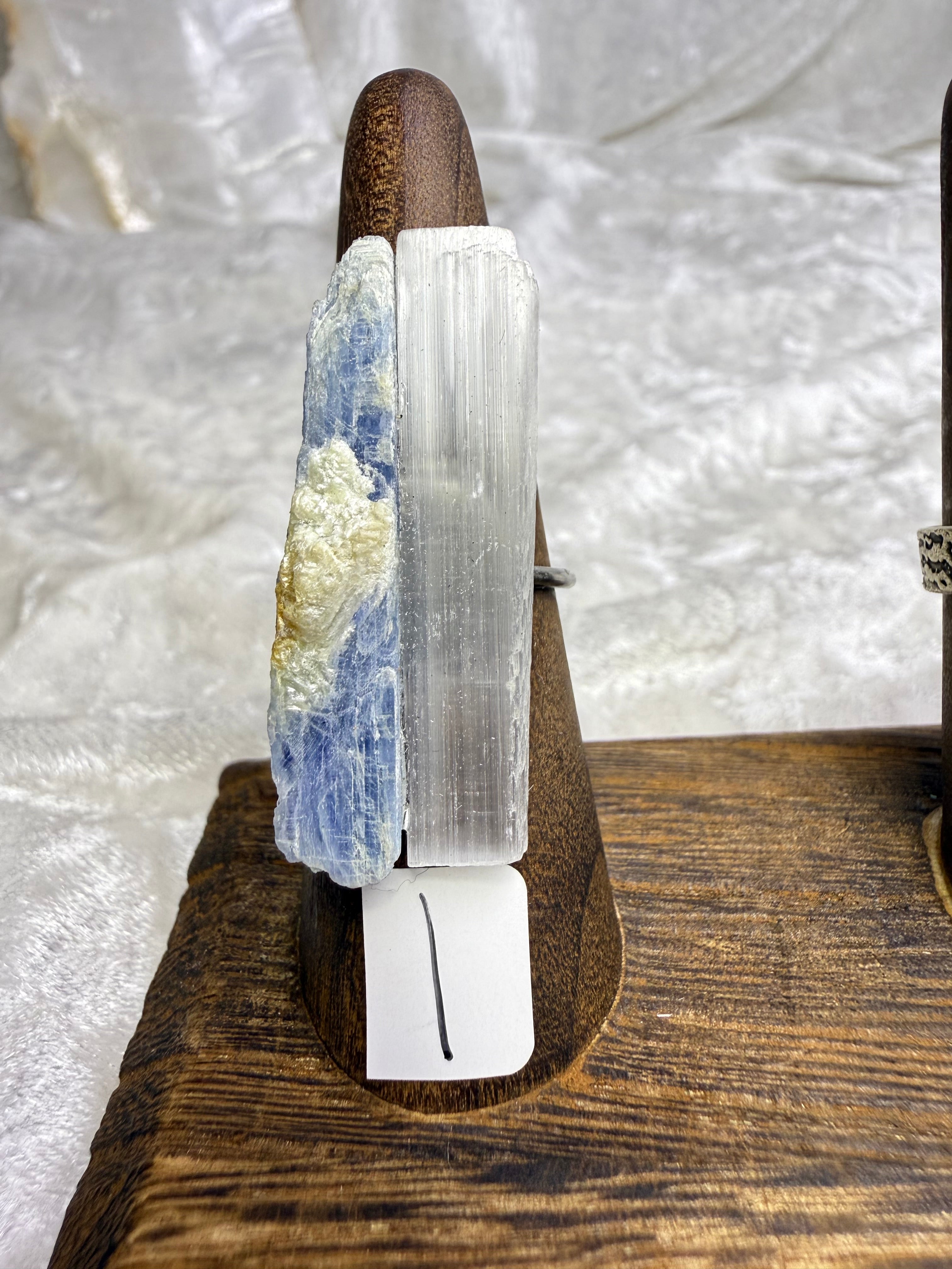 One-of-a-Kind Multi Stone Raw Selenite & Kyanite Ring | Handmade Adjustable Hypoallergenic Crystal Jewelry