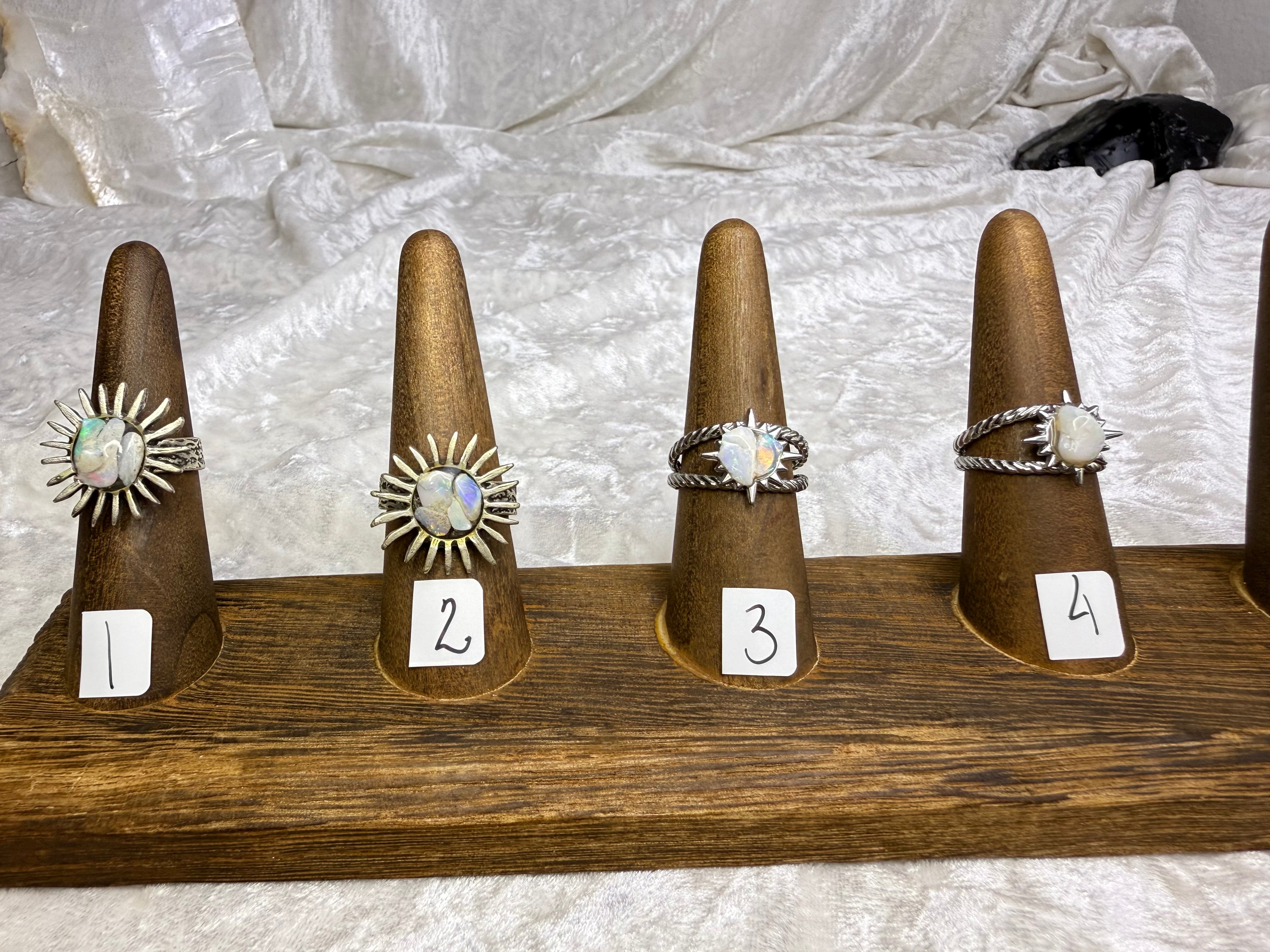 One-of-a-Kind Raw Opal Ring #1 | Handmade Adjustable Hypoallergenic Crystal Jewelry