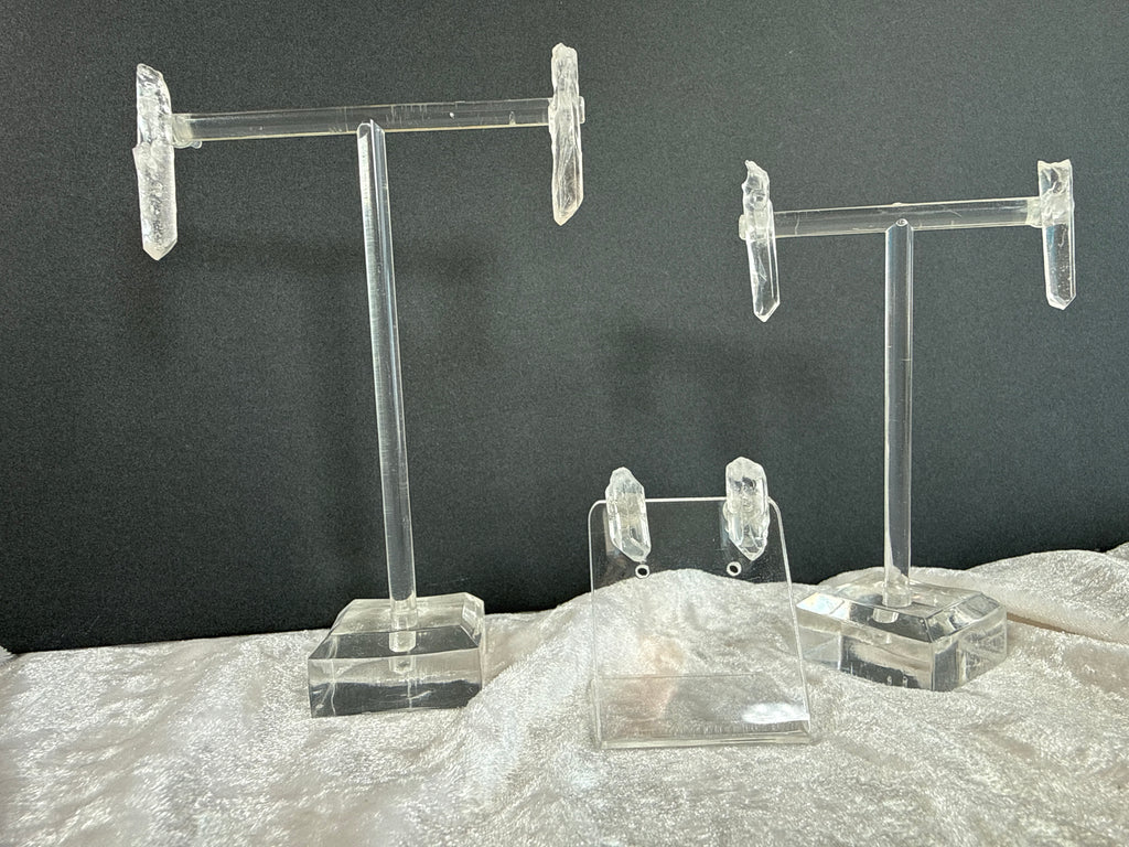 Clear Quartz Raw Crystal Earrings