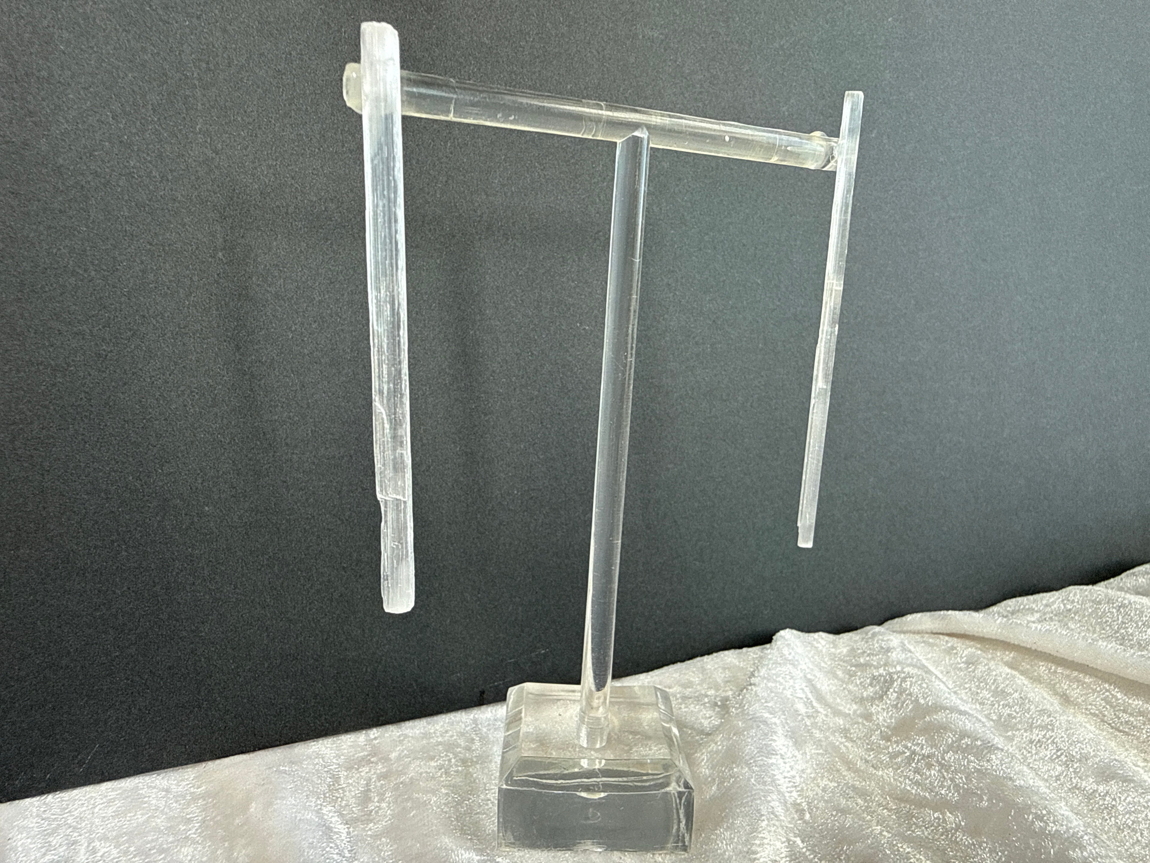 Raw Selenite Wand Crystal Earrings - Metal free