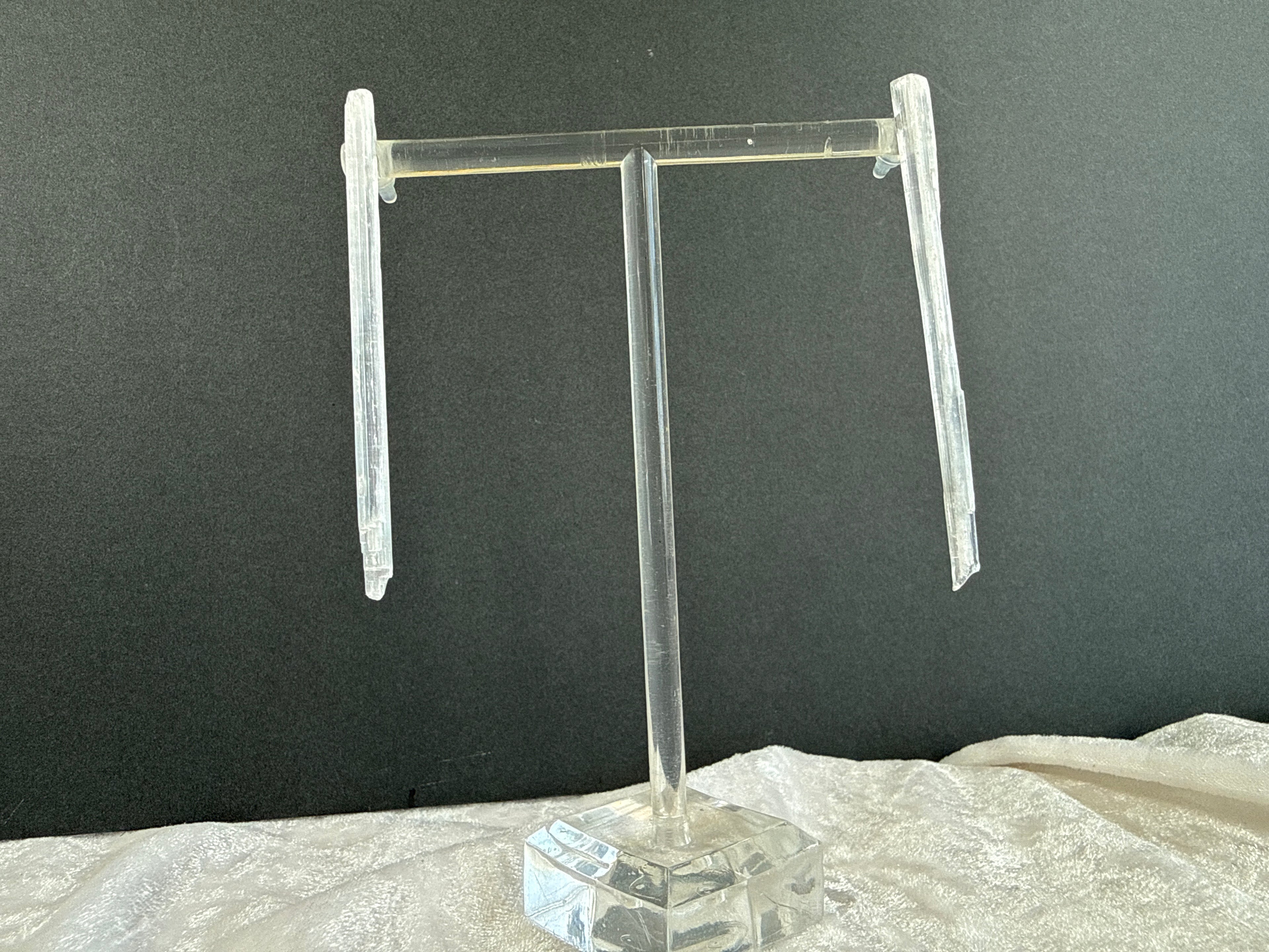 Raw Selenite Wand Crystal Earrings
