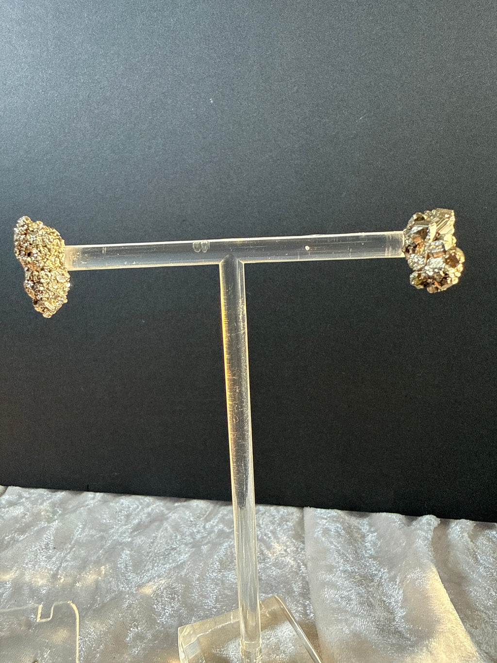 Raw Pyrite Crystal Earrings - Metal Free
