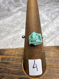 One-of-a-Kind Raw Turquoise Ring #4 | Handmade Adjustable Hypoallergenic Crystal Jewelry