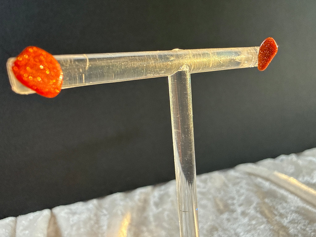 Natural Goldstone Crystal Earrings